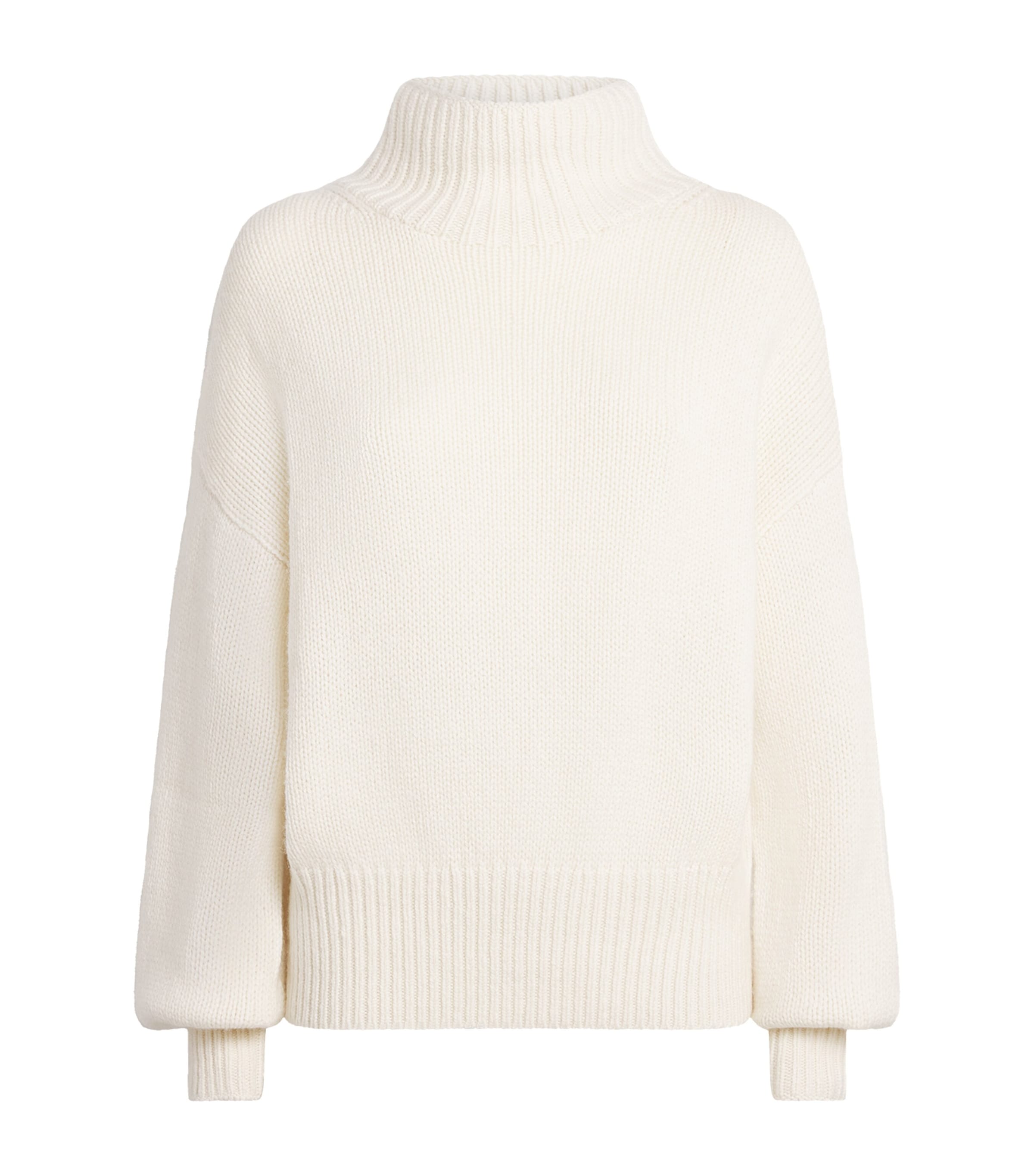 Polo Ralph Lauren Womens Cashmere Funnel-Neck Sweater Cream