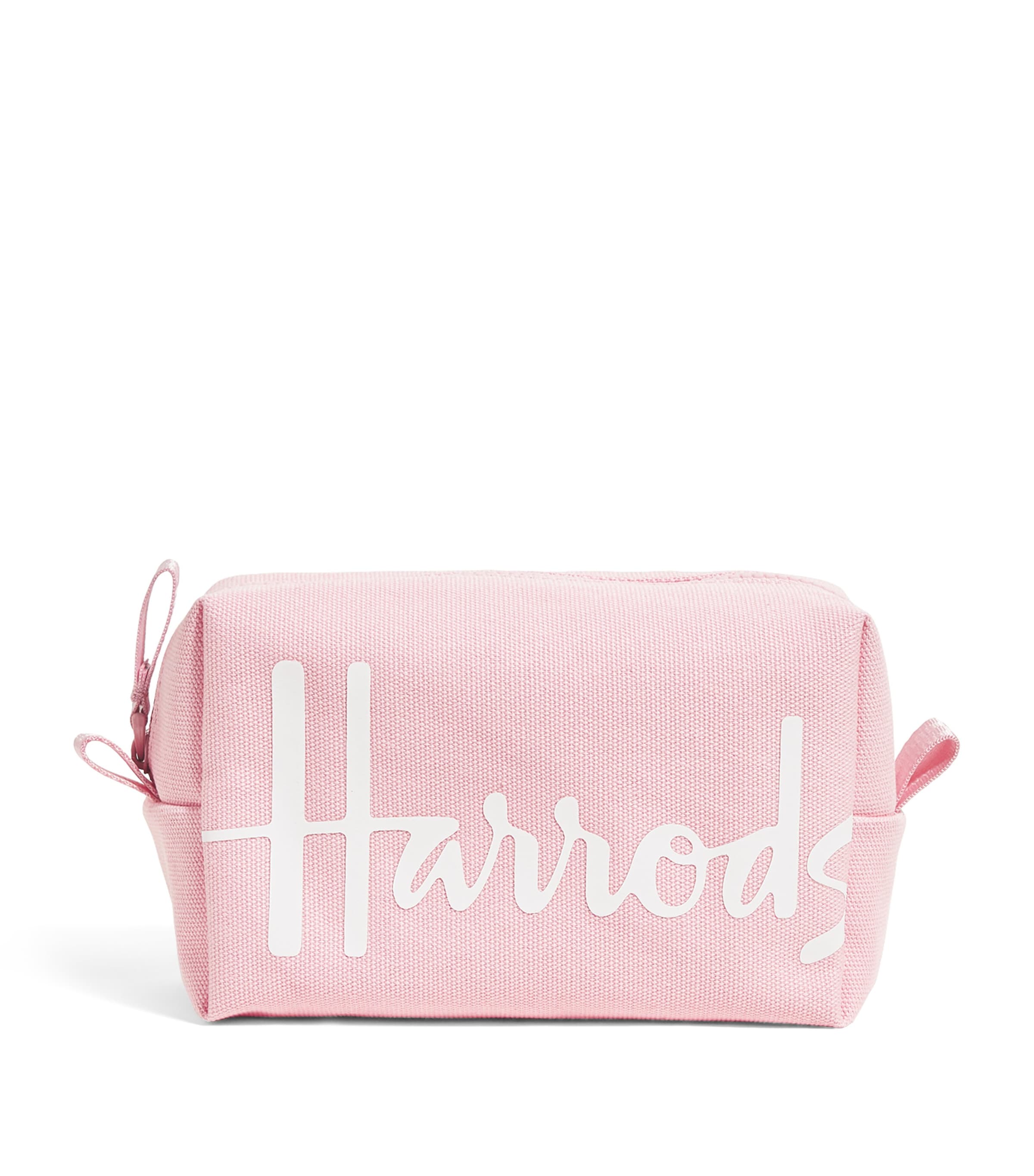 Harrods Cotton Logo Cosmetics Bag Light Pink