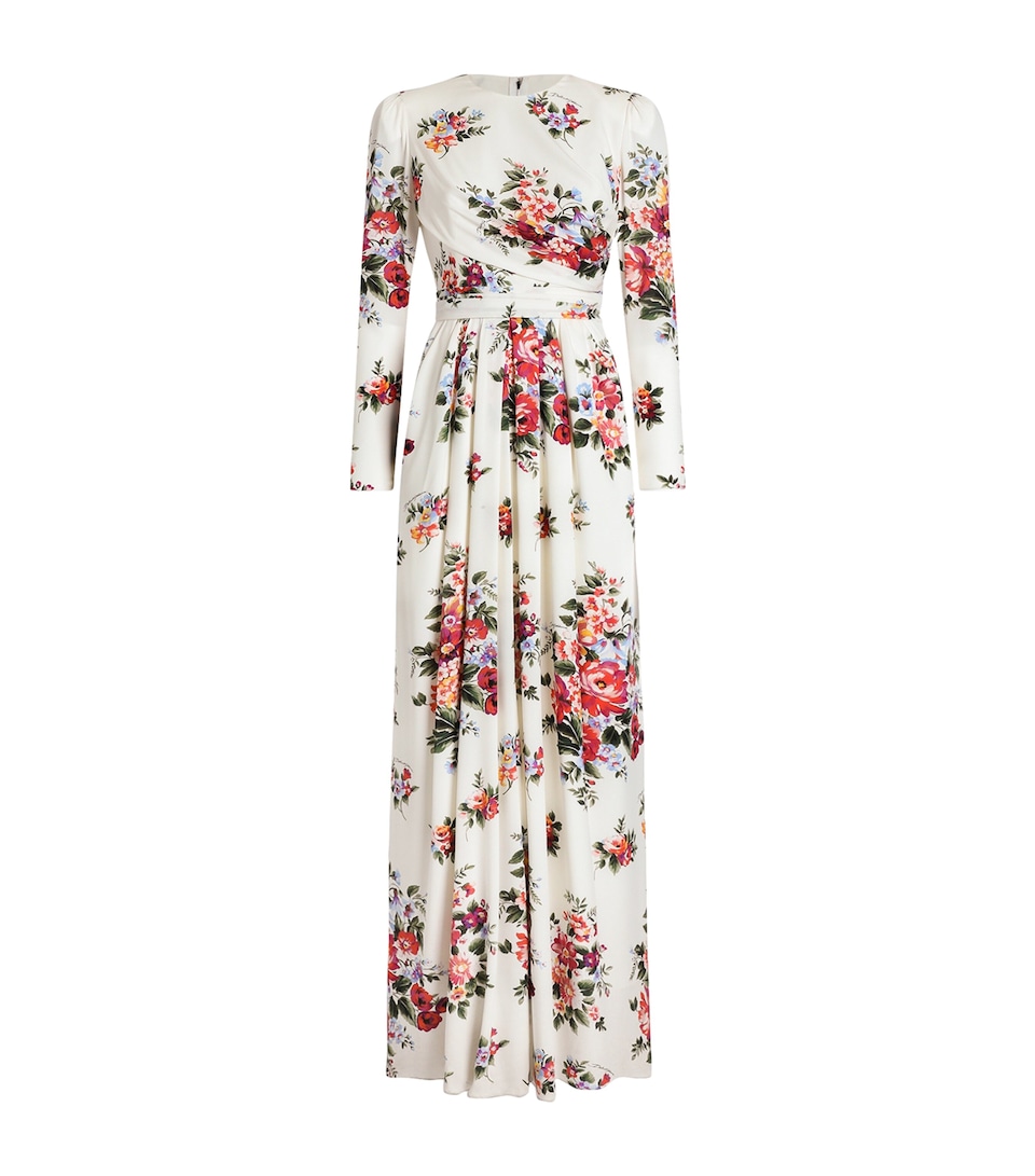 Silk Floral Maxi Dress