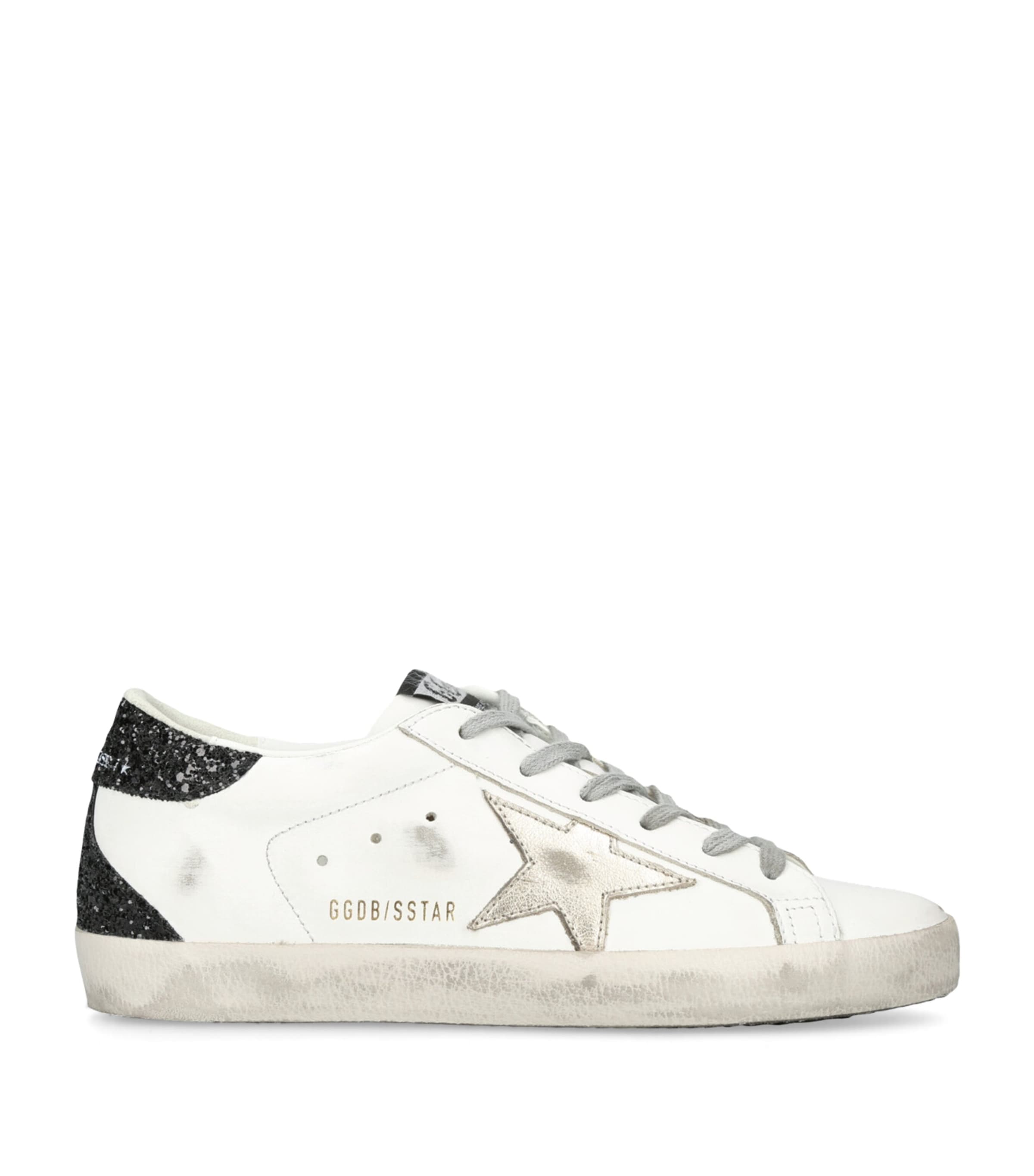 Golden Goose Leather Super-Star Sneakers White/blk