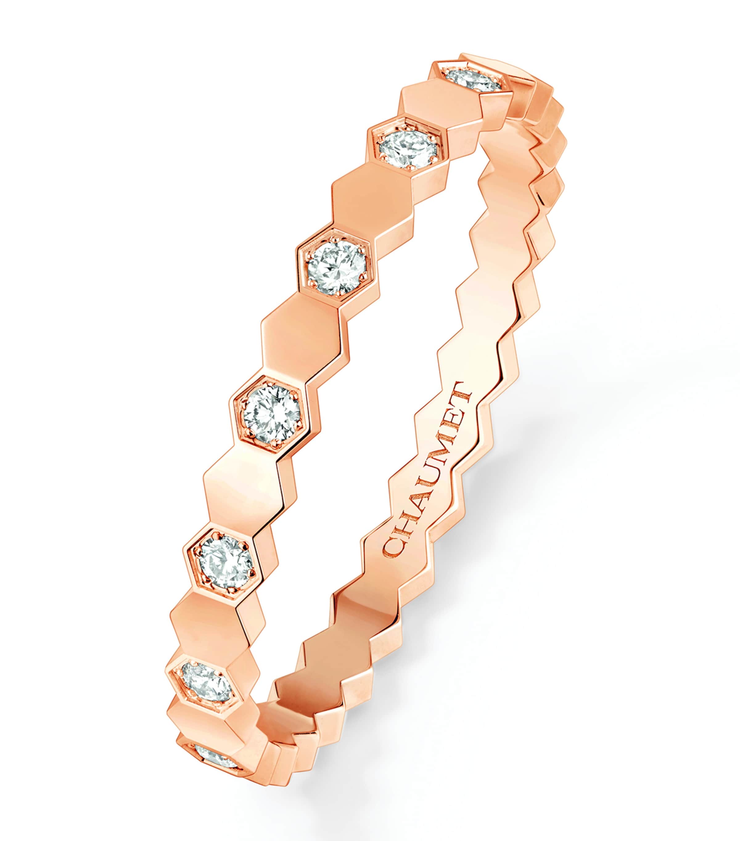 Chaumet Rose Gold and Diamond Bee de Chaumet Ring Pink Gold