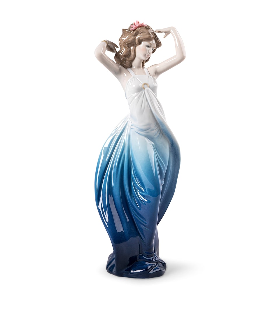 Lladró Porcelain Ethereal Spirit Sculpture White & Blue