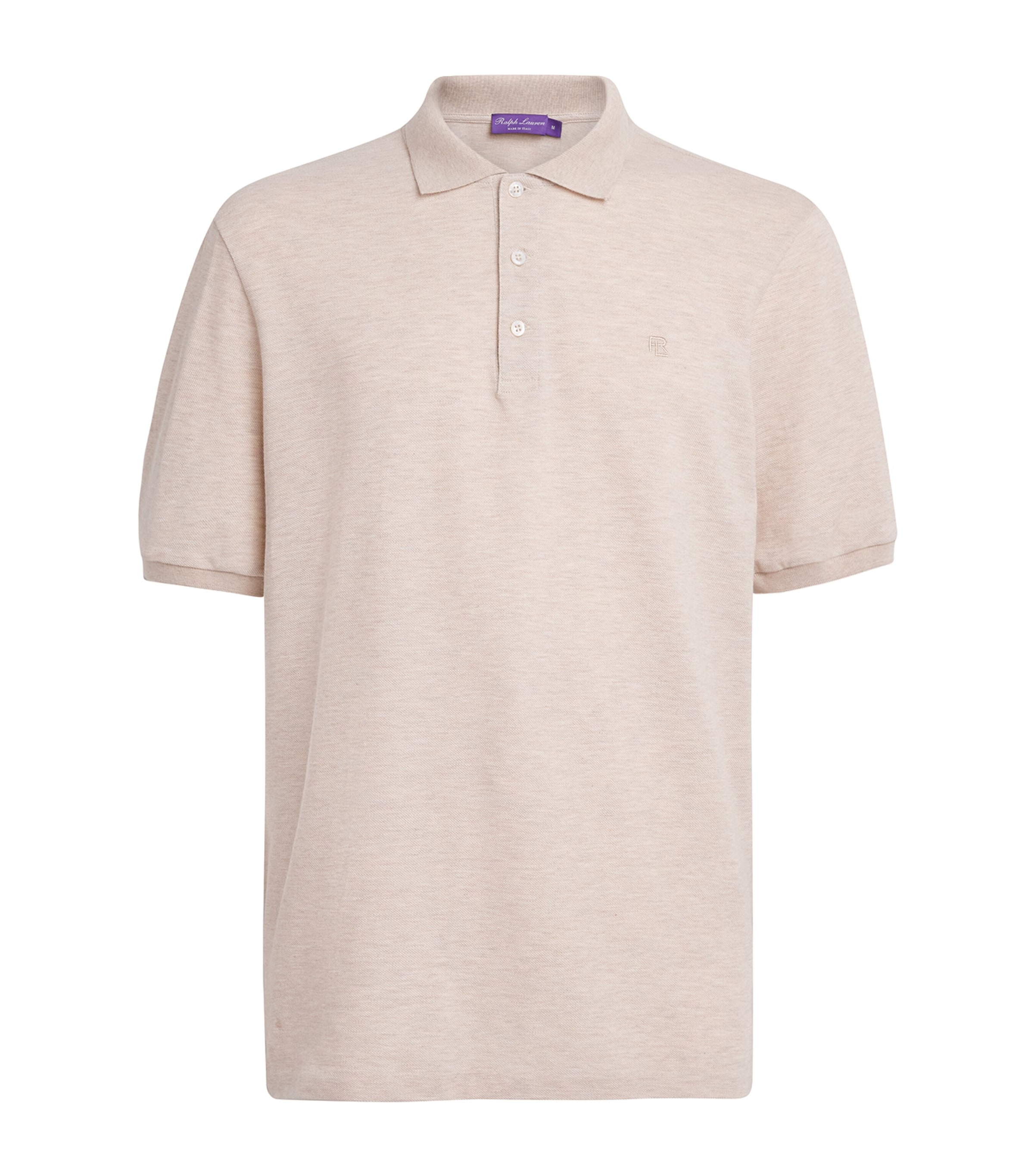 Ralph Lauren Purple Label Mens Cotton Piqué Polo Shirt Champagne Melange