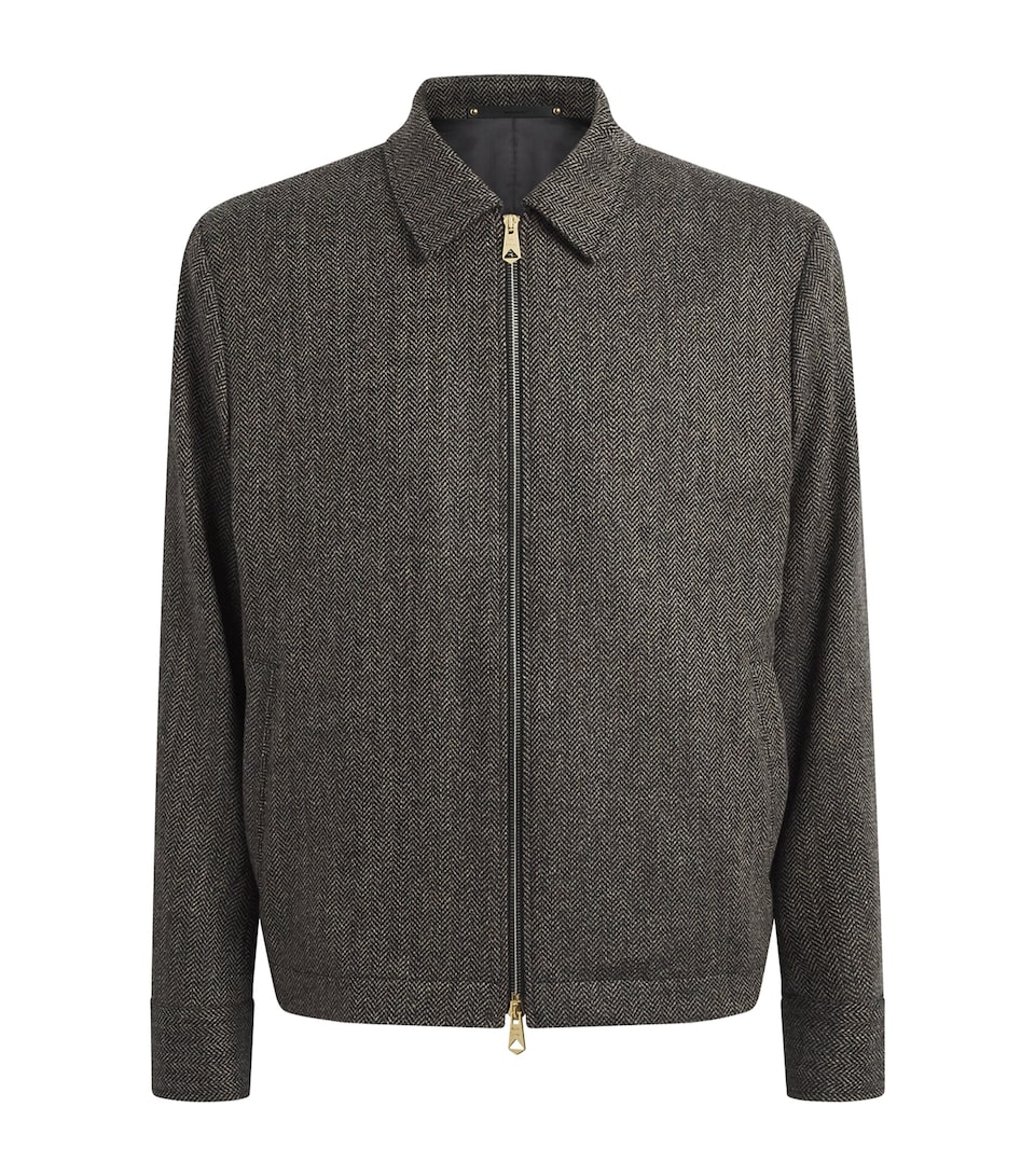 Paul Smith Mens Wool-Cashmere Herringbone Jacket