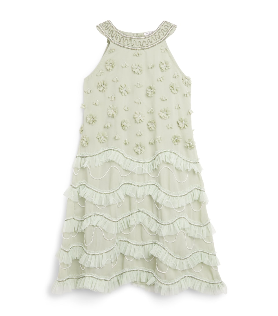 Raishma Embellished Tiana Dress (3-12 Years) Sage Green