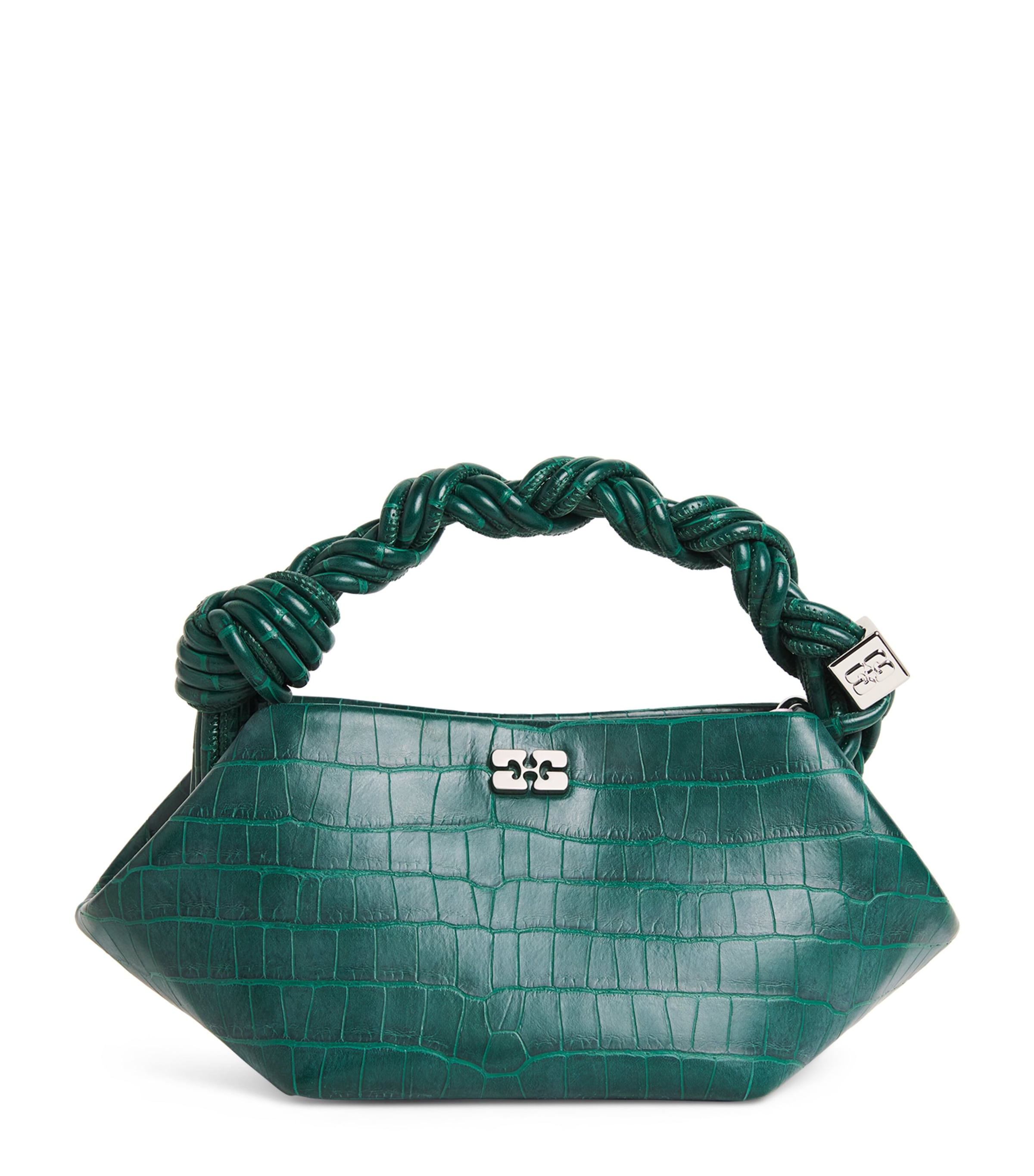 Mini Croc-Embossed Bou Top-Handle Bag