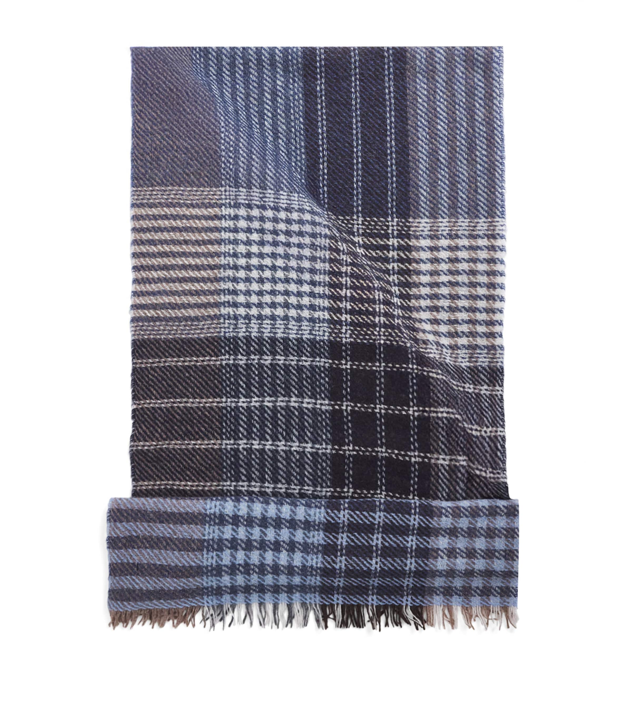 Wool-Blend Check Scarf
