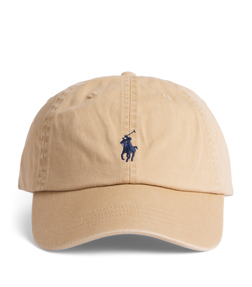 Polo Ralph Lauren Cotton Polo Pony Baseball Cap Vintage Khaki