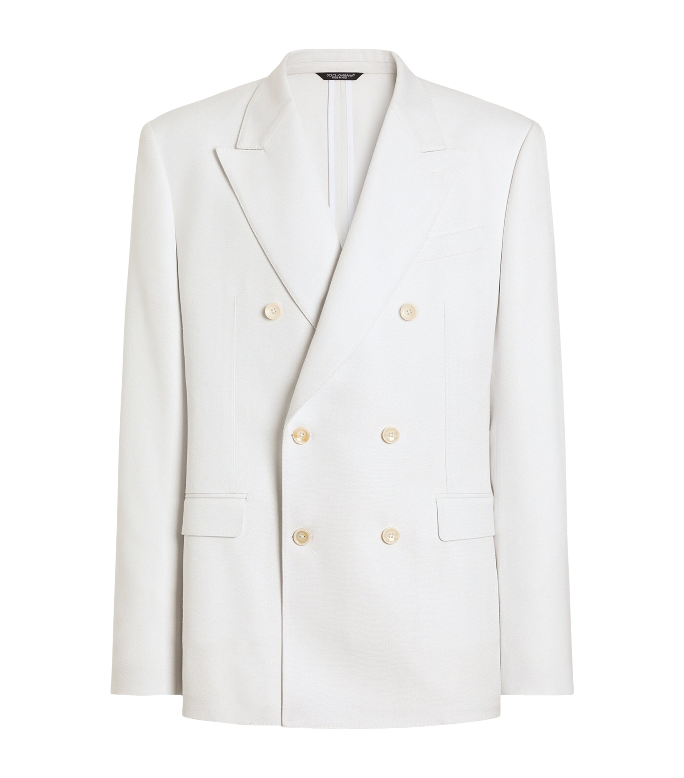 Dolce&Gabbana Mens Double-Breasted Blazer White