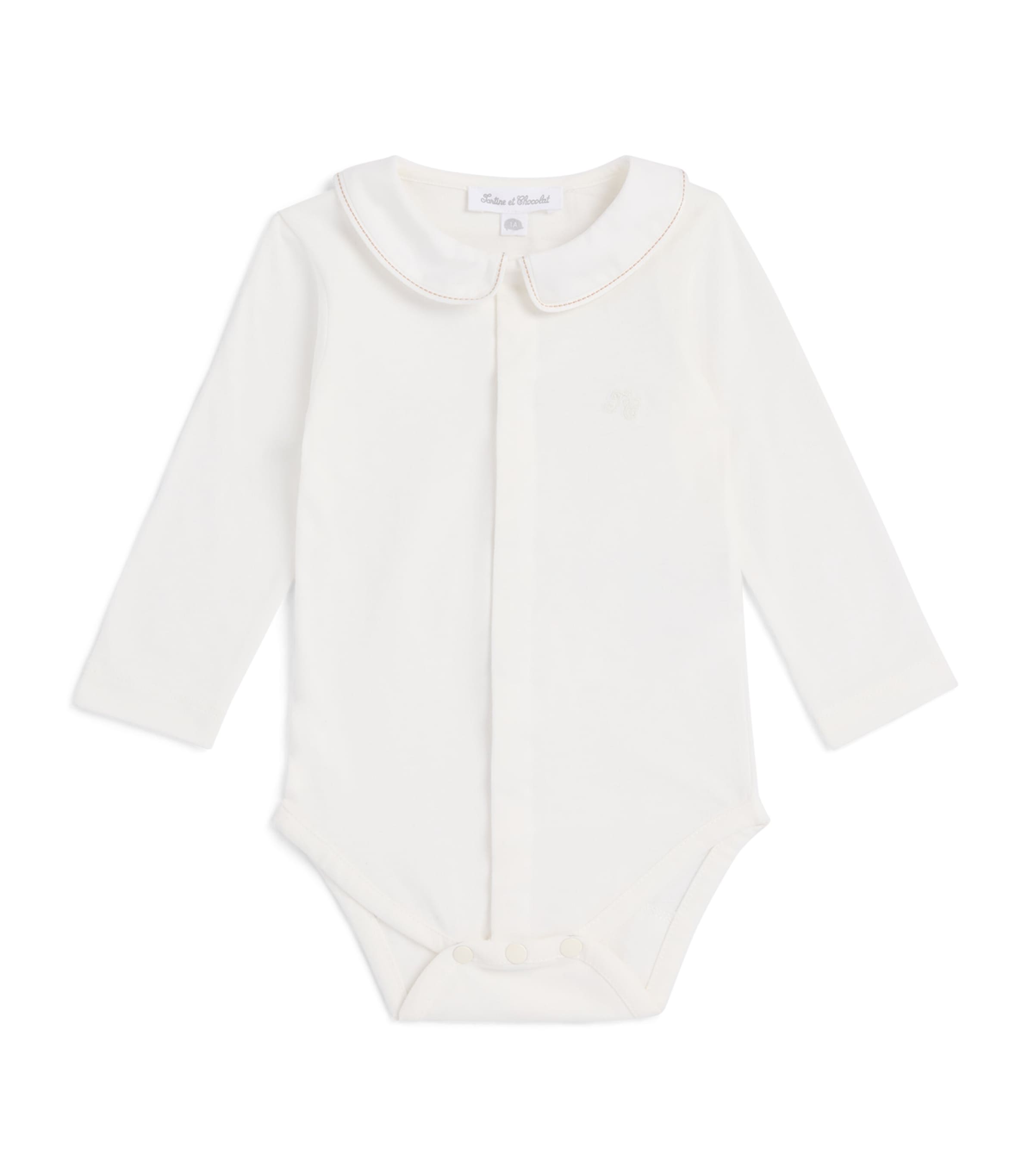 Tartine et Chocolat Peter Pan Collar All-In-One (0-24 Months) Beige Clair