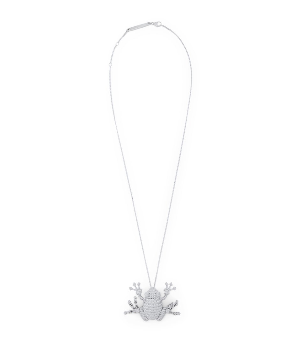 LOEWE Rope Frog Necklace Silver