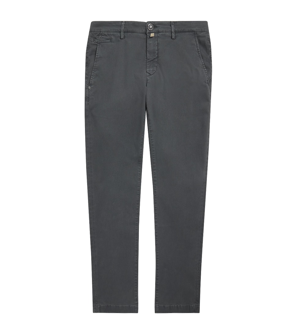 JACOB COHËN Mens Bobby Slim Chinos Gunmetal Grey