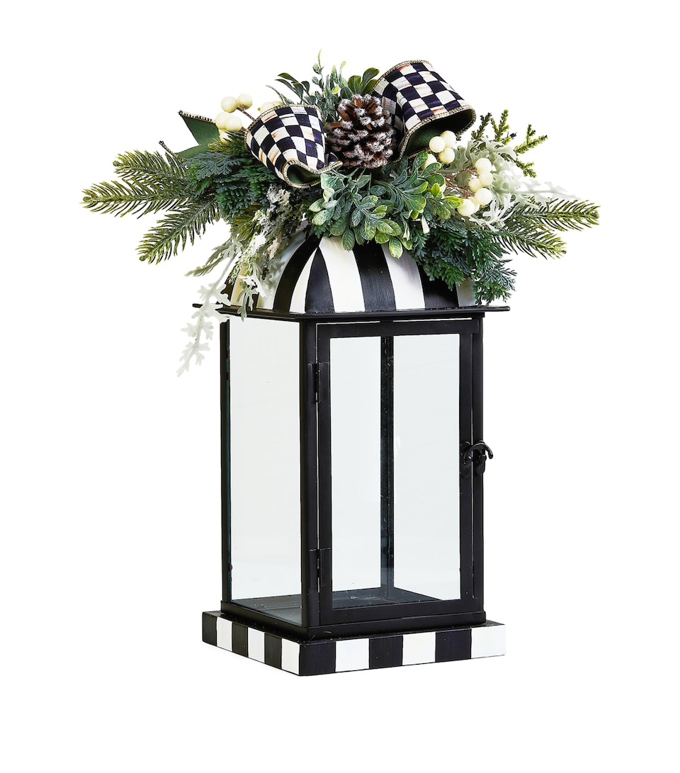 Farmhouse Holiday Lantern Arrangement