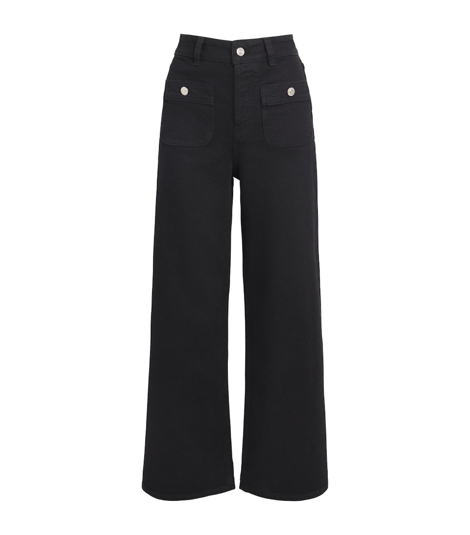 Maje Womens Straight Jeans Black