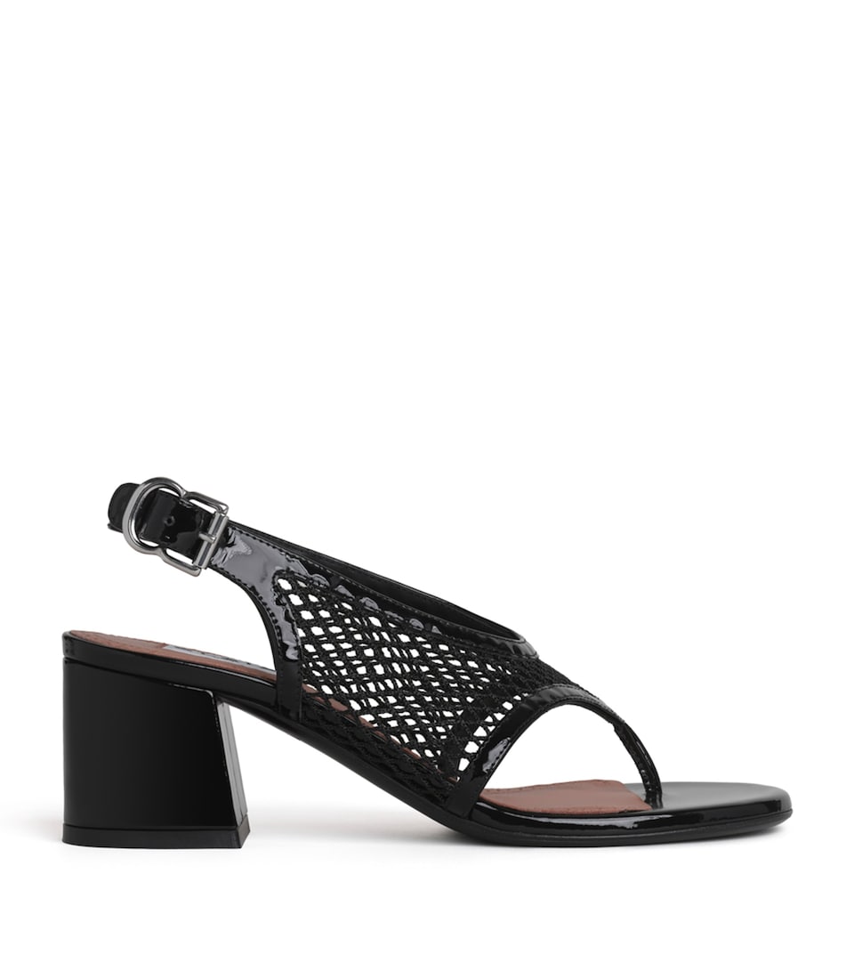 Alaïa Fishnet Sandals 55 Black