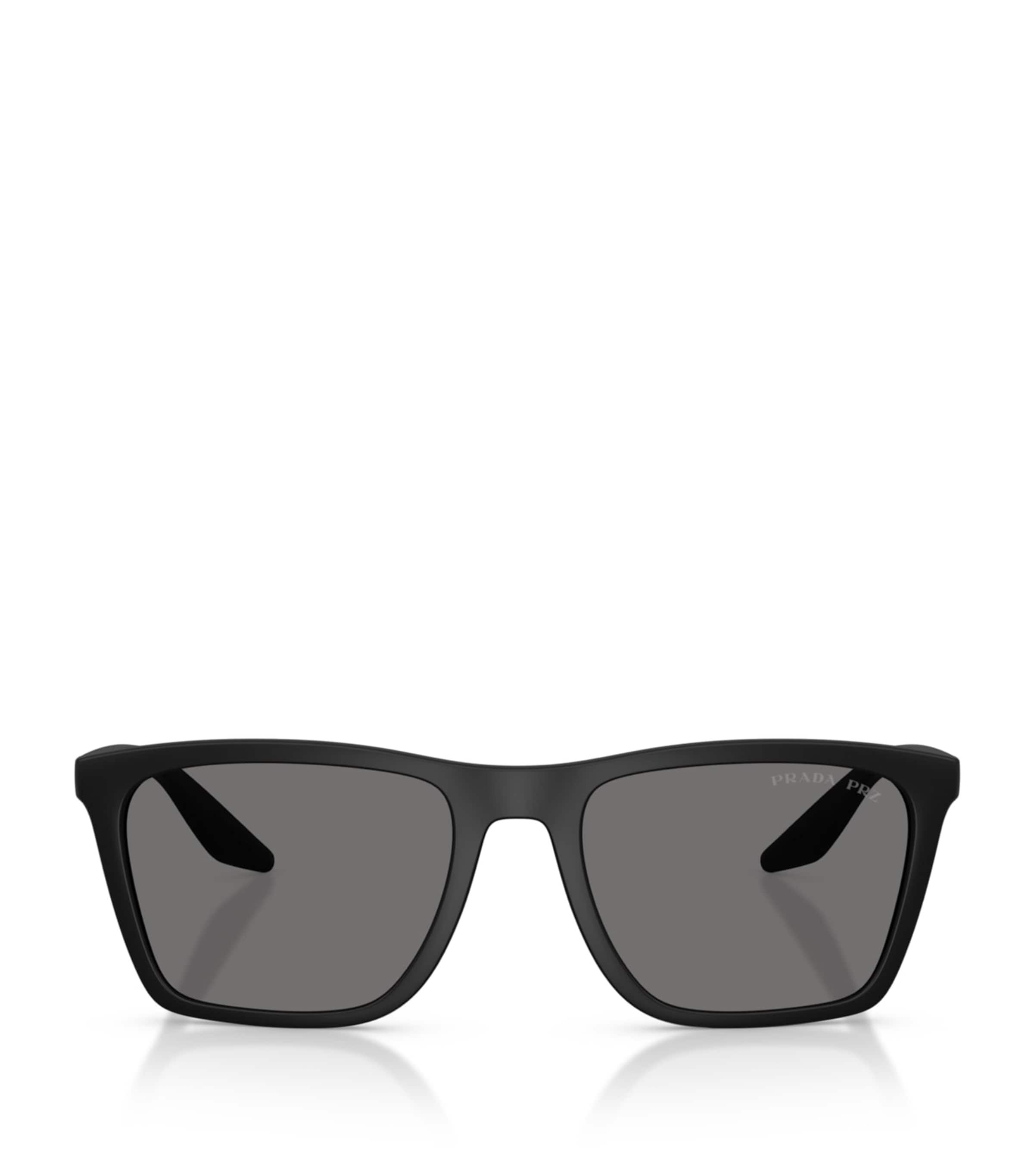 Prada Linea Rossa Injected PR B08S Square Sunglasses Black