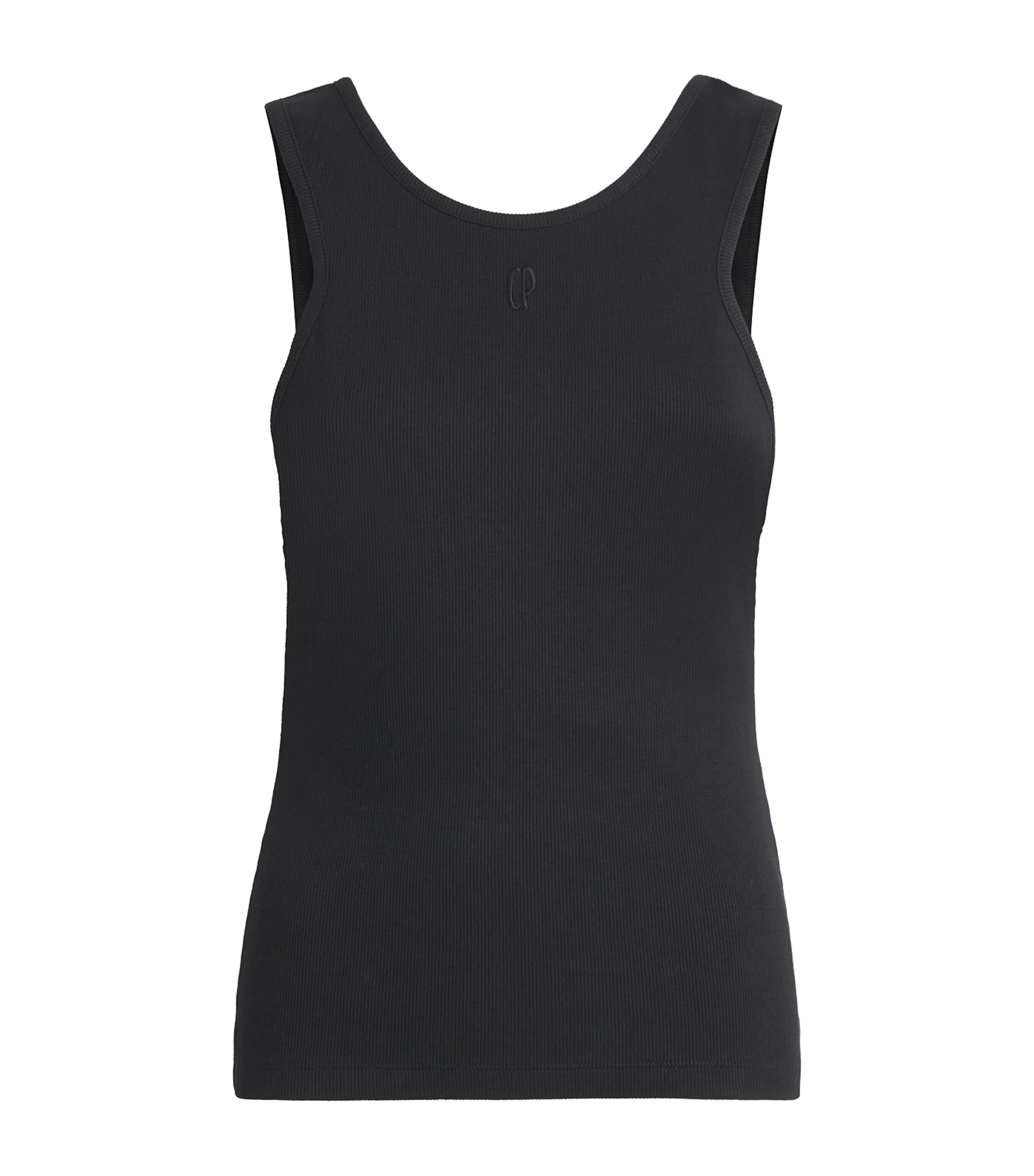 Stretch-Cotton Ribbed Tank Top