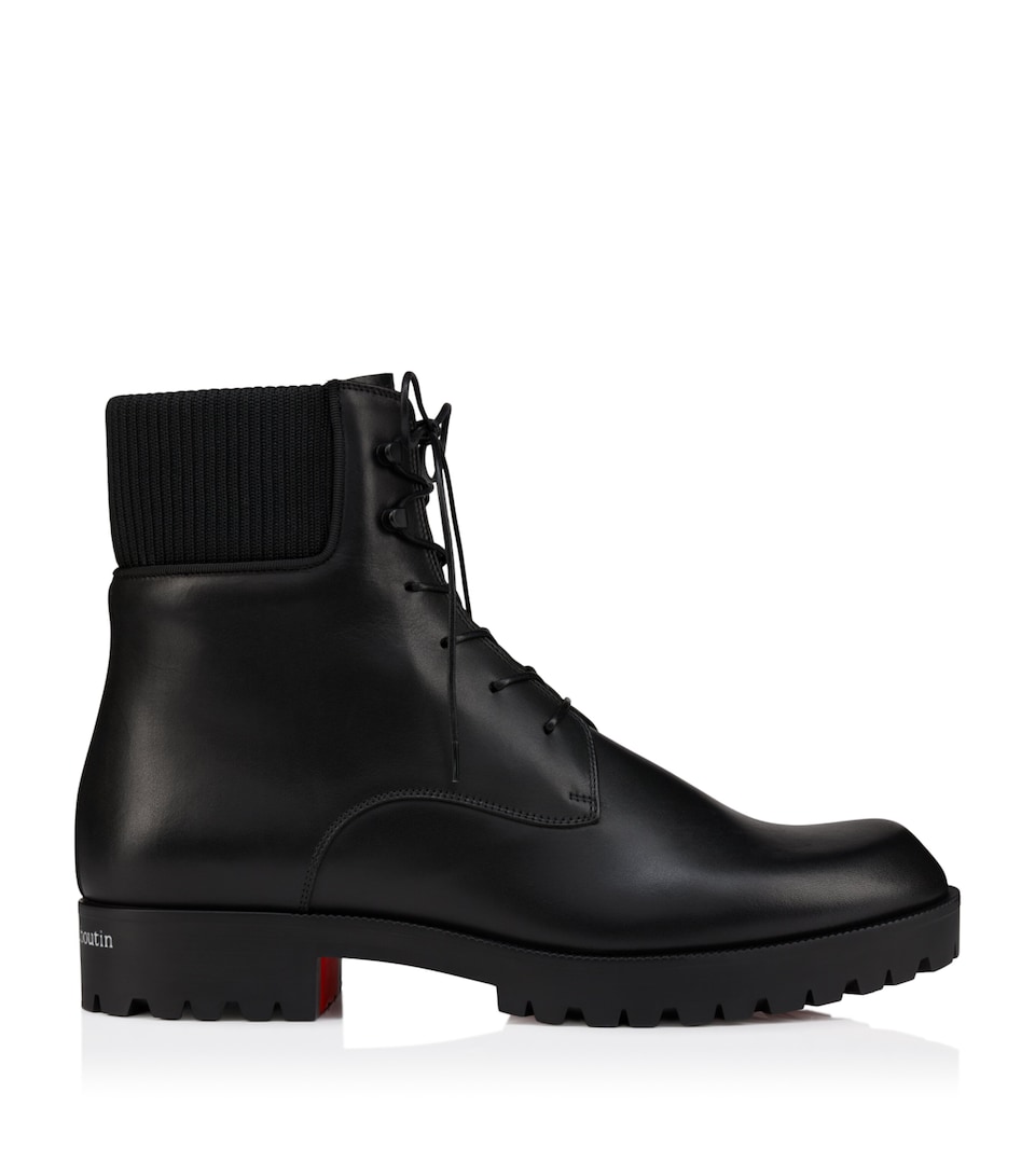 Christian Louboutin Trapman Leather Lace-Up Boots