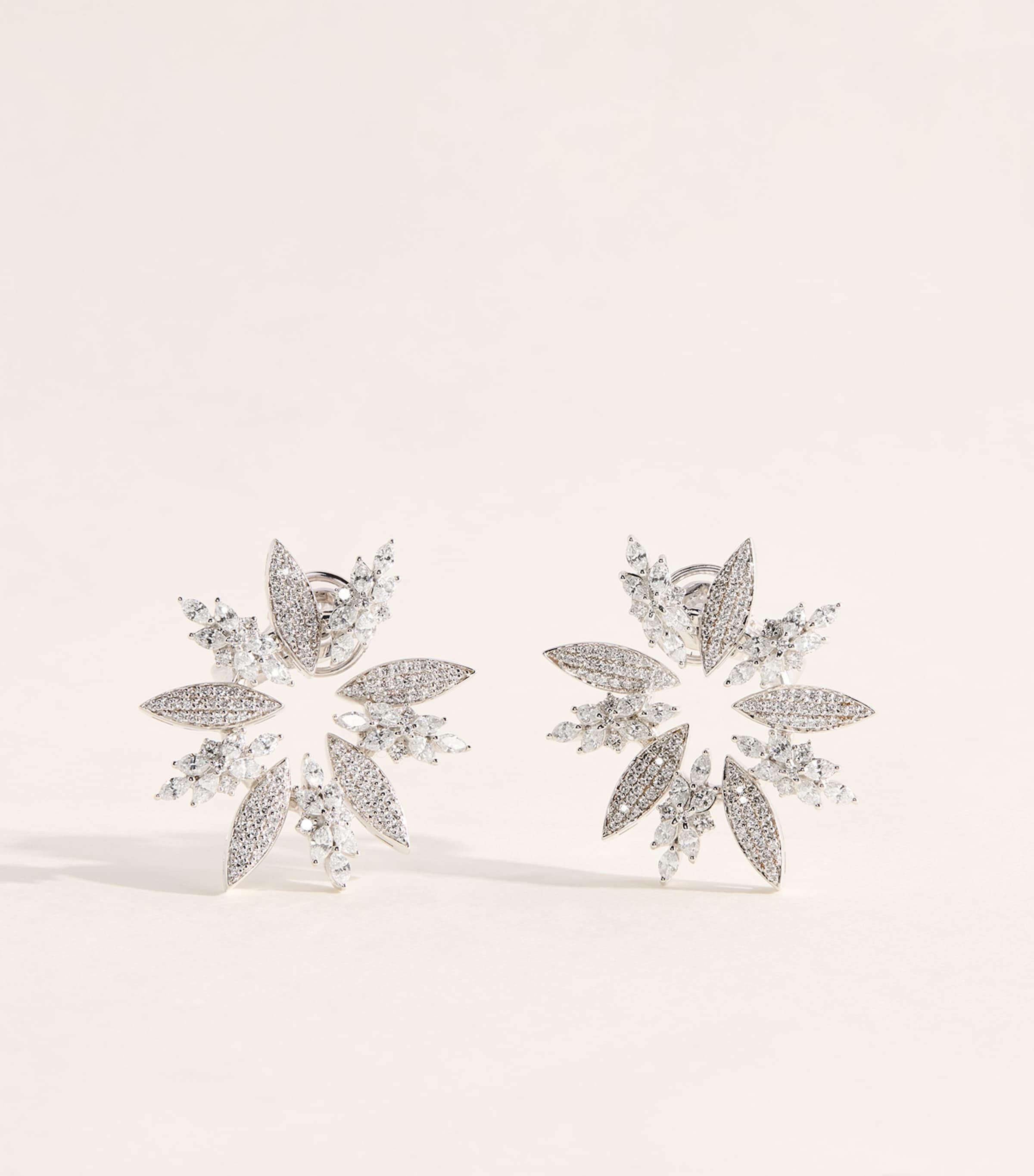 Yeprem White Gold and Diamond Y-Couture Earrings White Gold