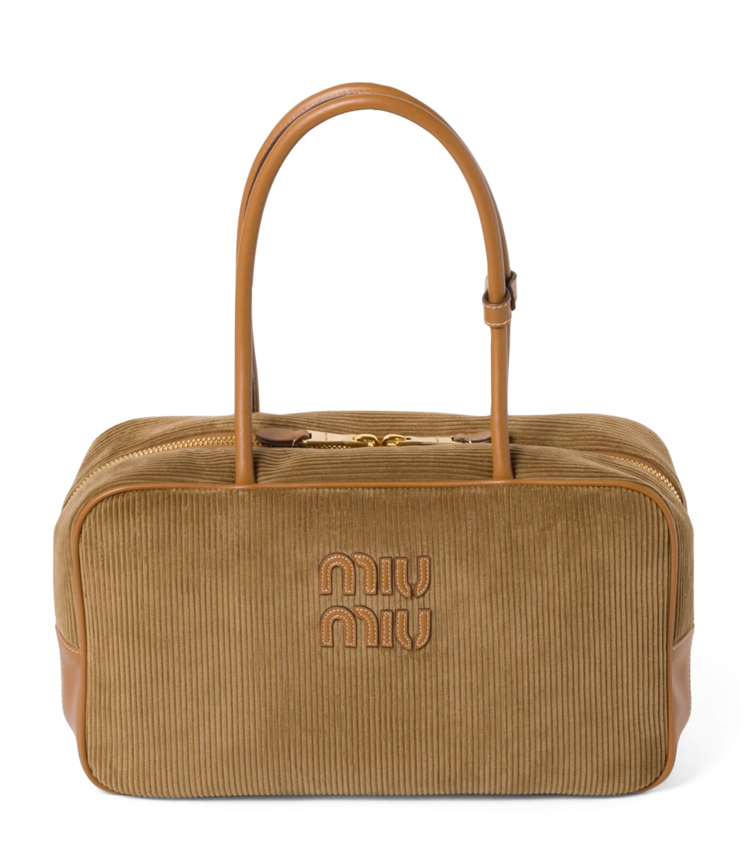 Miu Miu Suede Beau Top-Handle Bag | Harrods UK