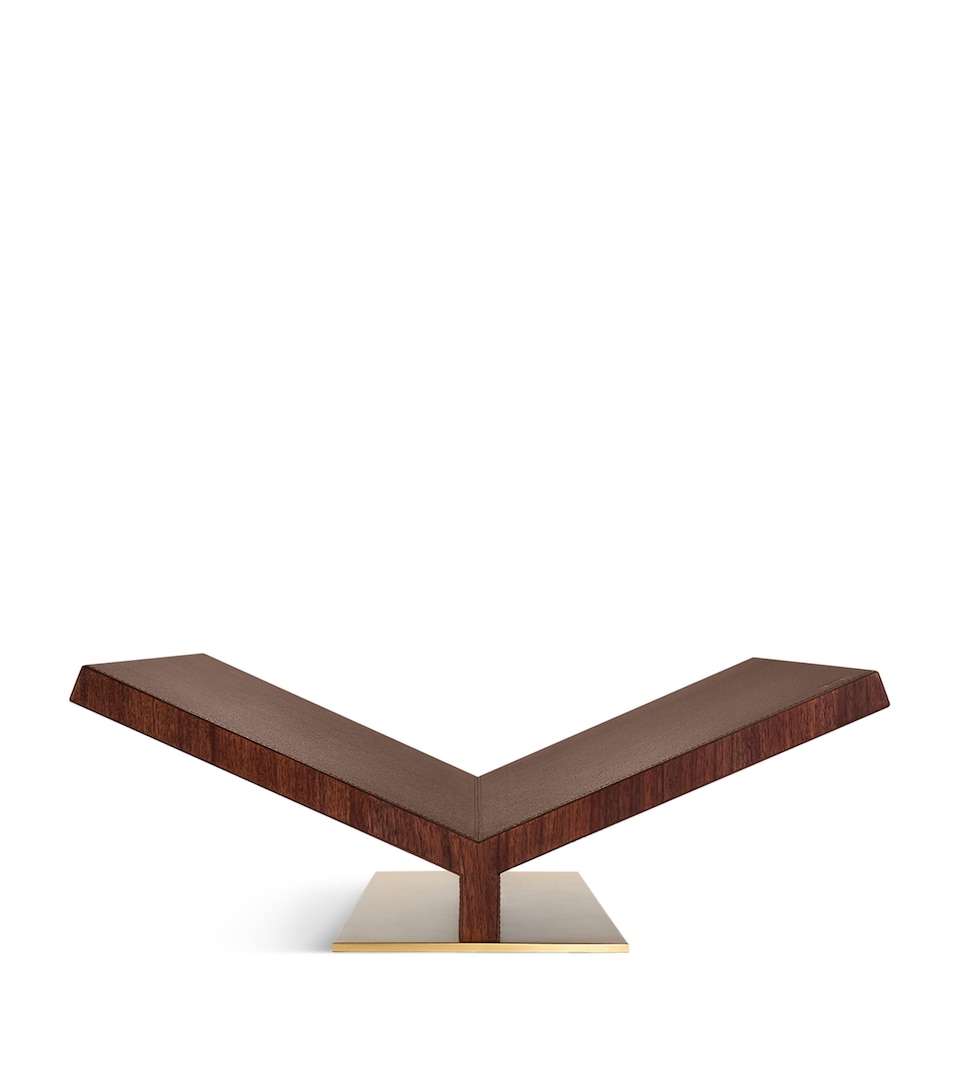 Walnut-Leather Ultimate Collector Bookstand