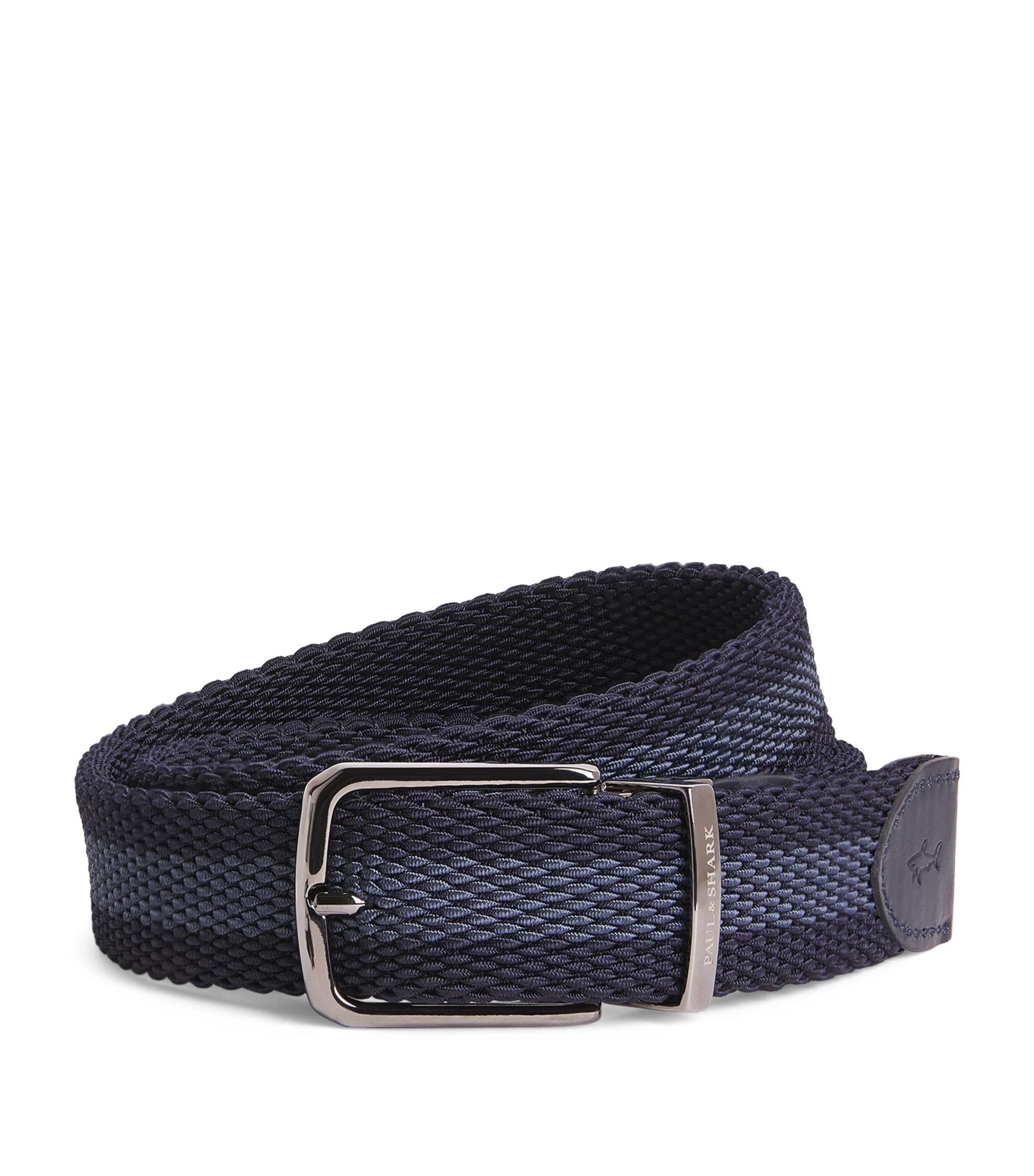 Paul & Shark Cotton Woven Reversible Belt Blu Avio Blu/blu
