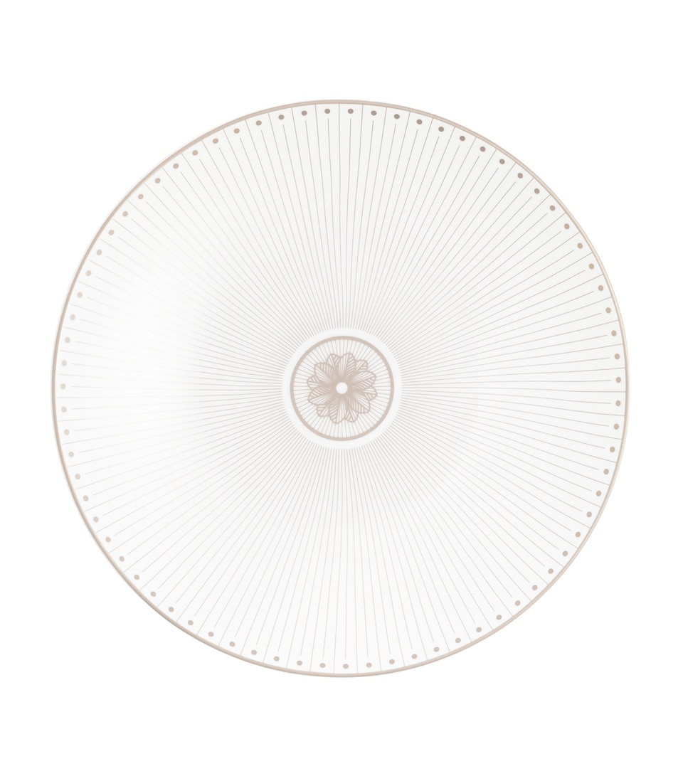 Christofle Porcelain Malmaison Platinum Impériale Dessert Plate (21.5cm) Silver