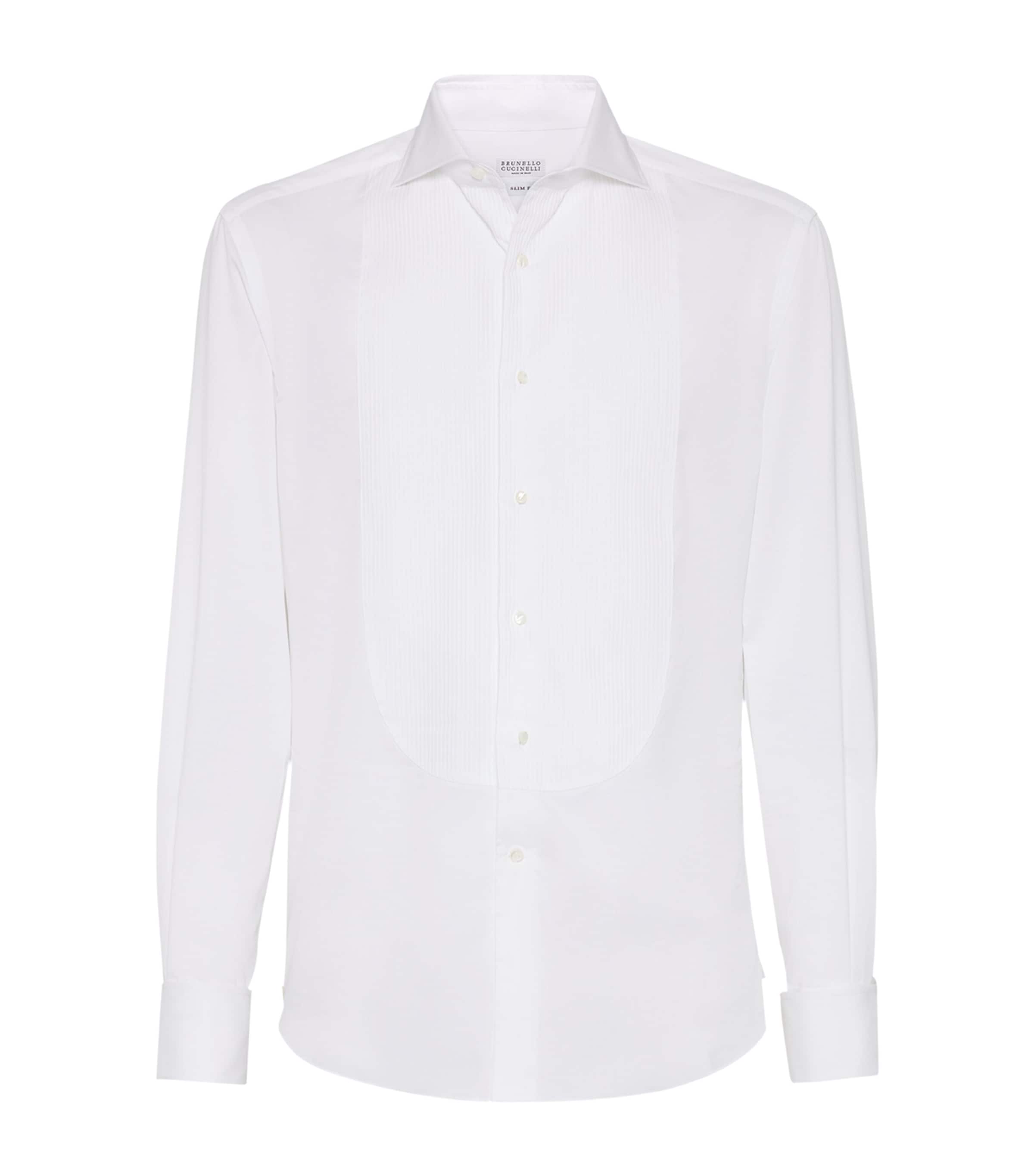 Sea Island Cotton Slim Tuxedo Shirt