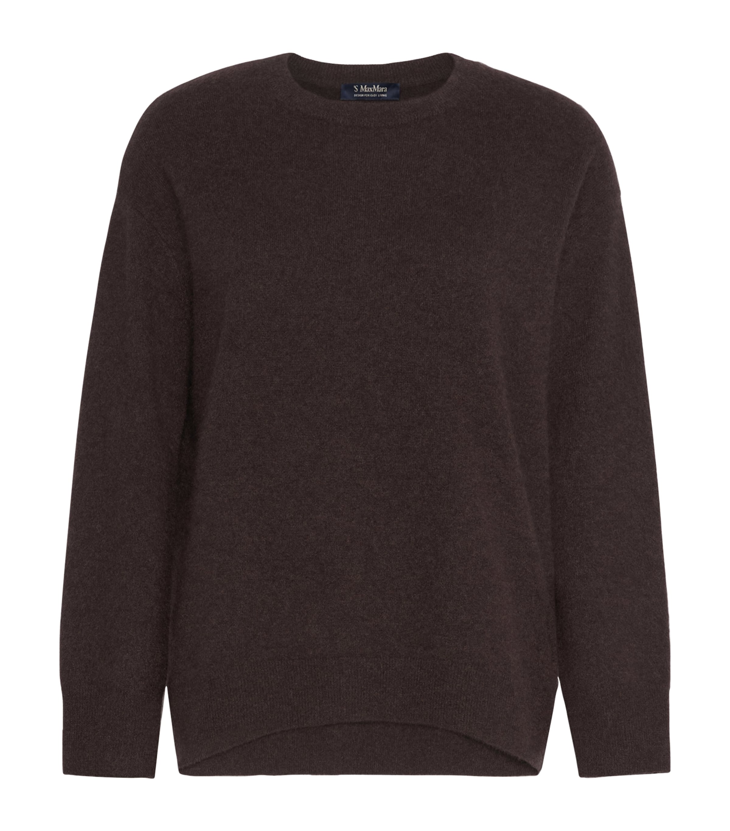 Max Mara Womens Cashmere Round-Neck Sweater Brown