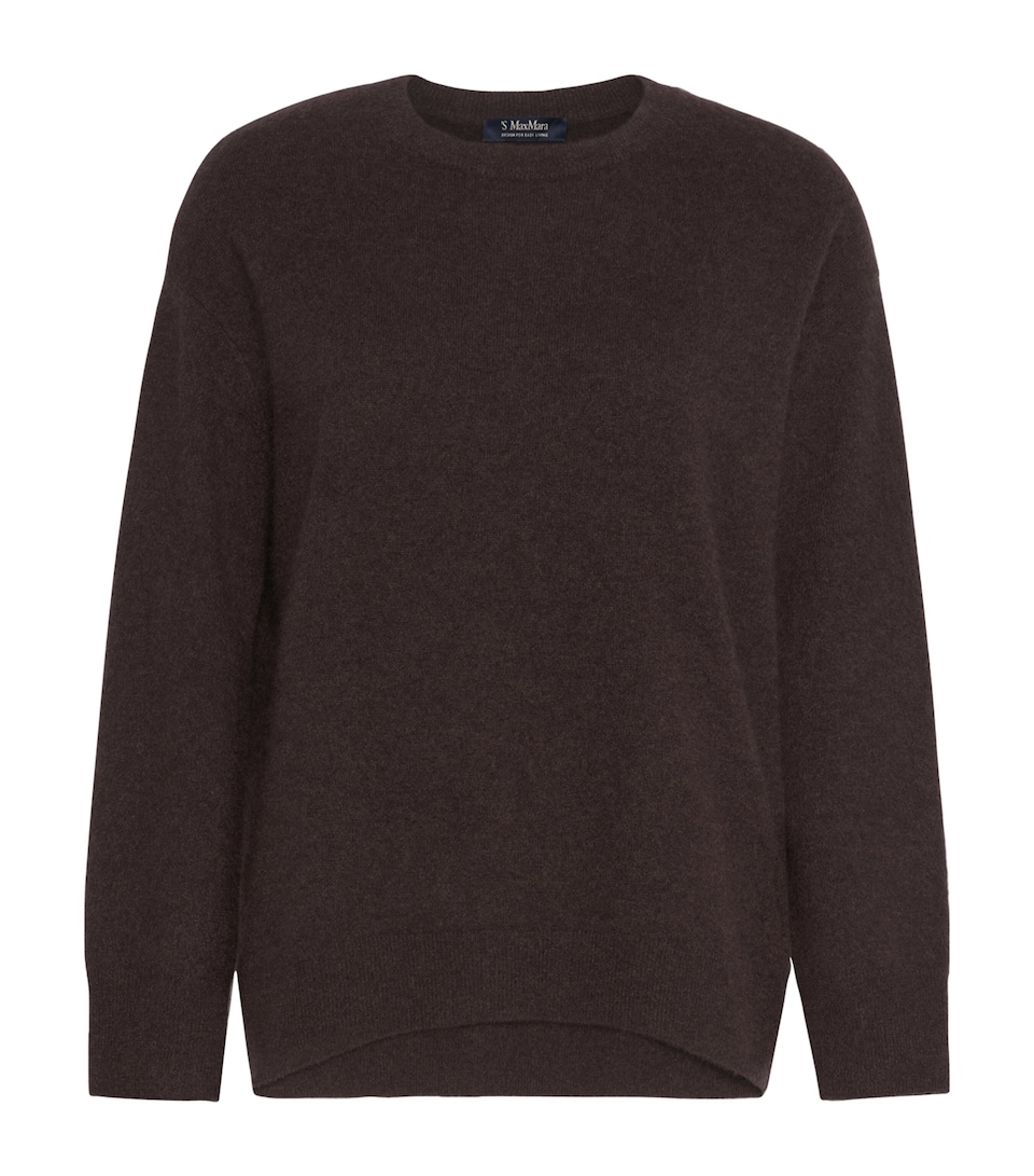 Max Mara Womens Cashmere Round-Neck Sweater Brown
