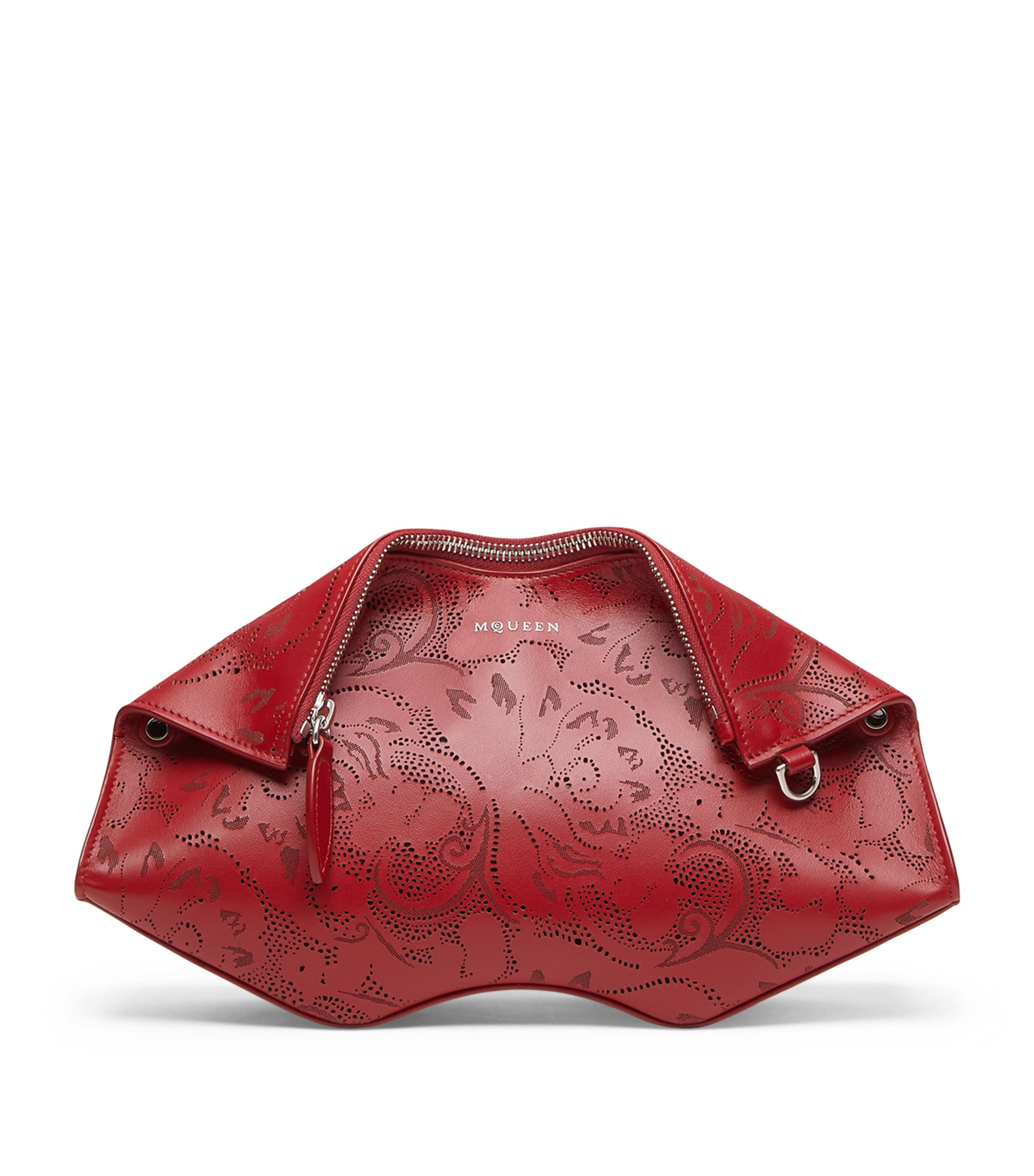 McQueen Leather Manta Clutch Bag