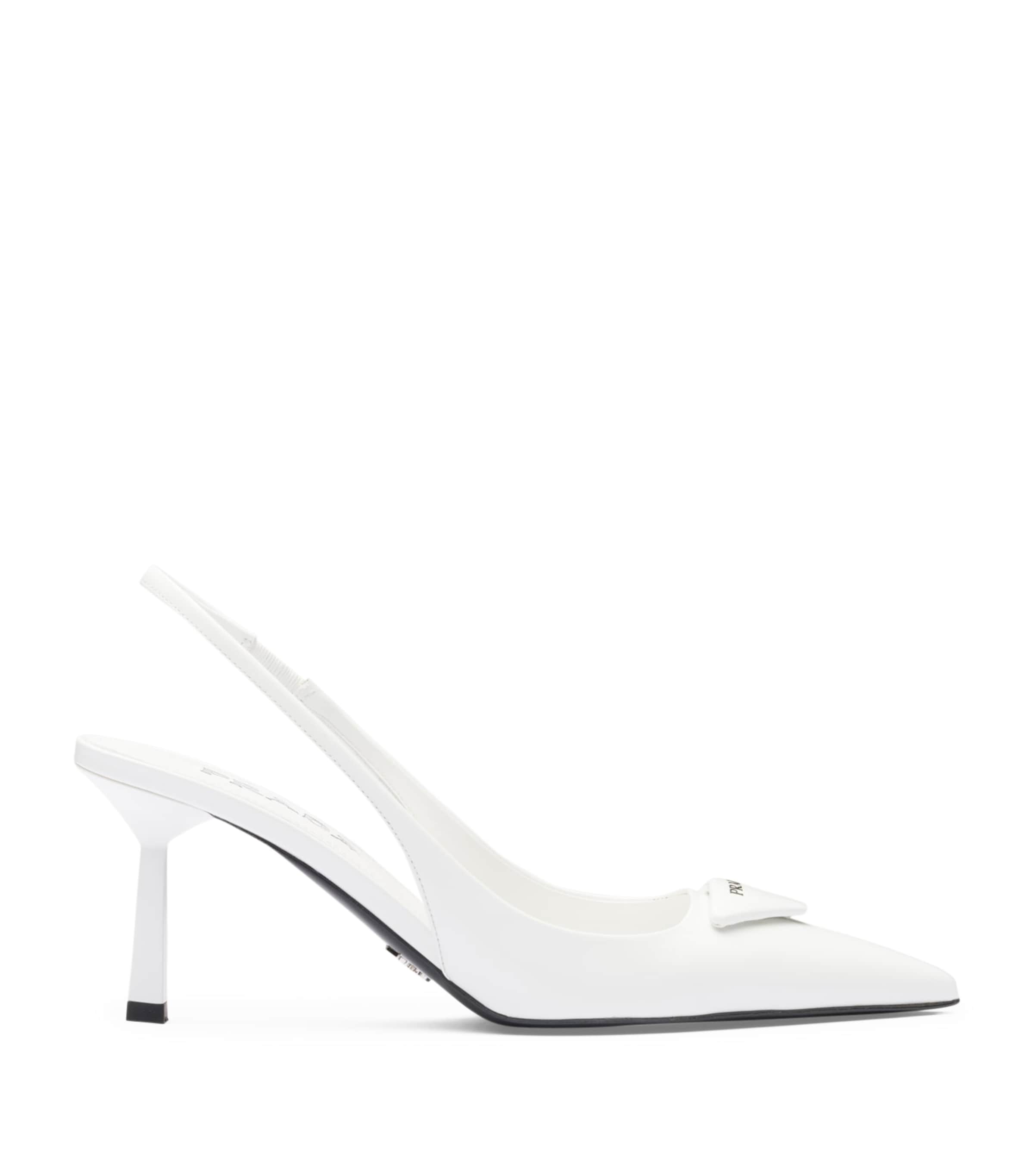 Brushed Leather Slingback Pumps 75