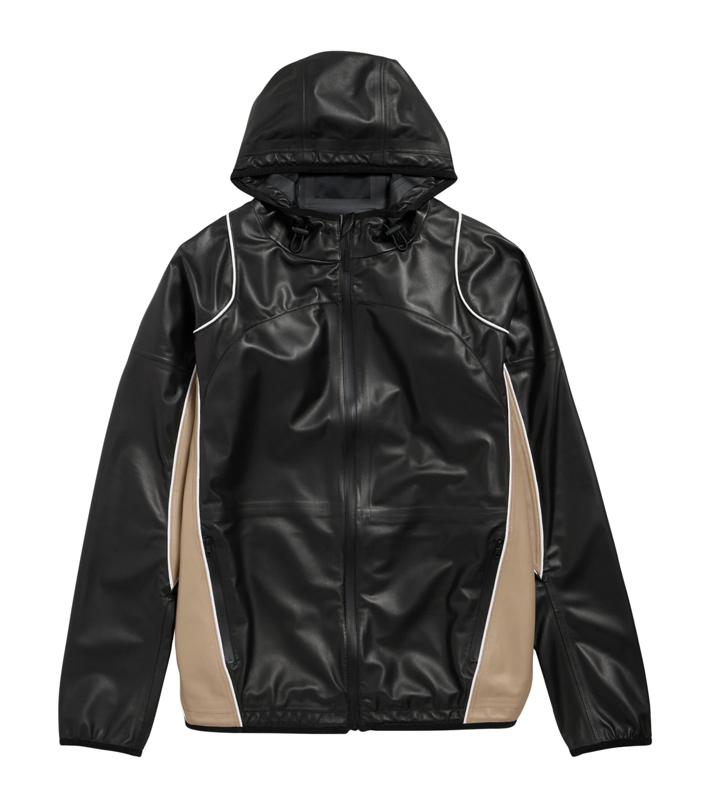 Balenciaga Womens Windbreaker Leather Jacket