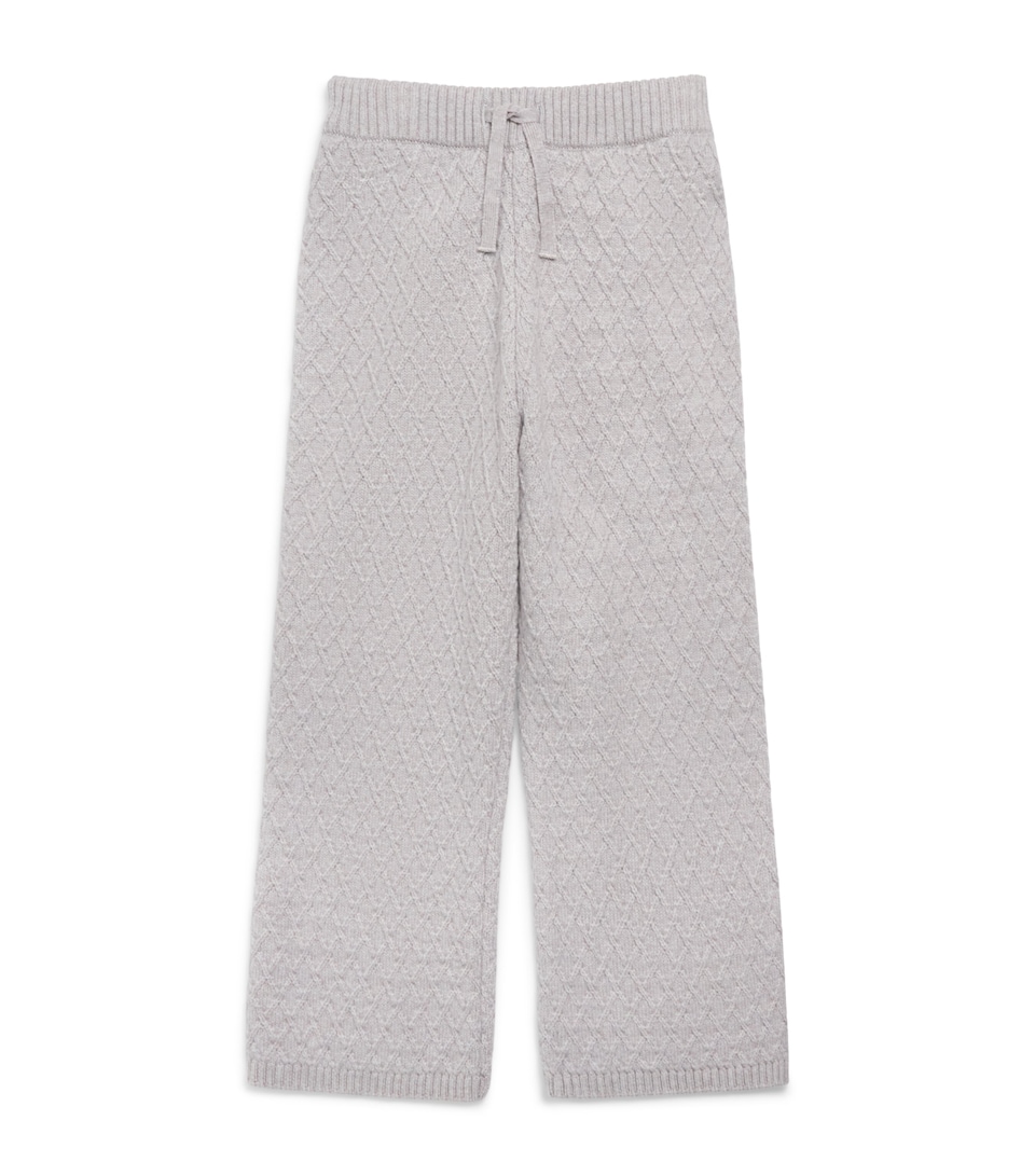 Eleventy Kids Virgin Wool Wide-Leg Trousers (2-16 Years) Beige Chiaro Mel