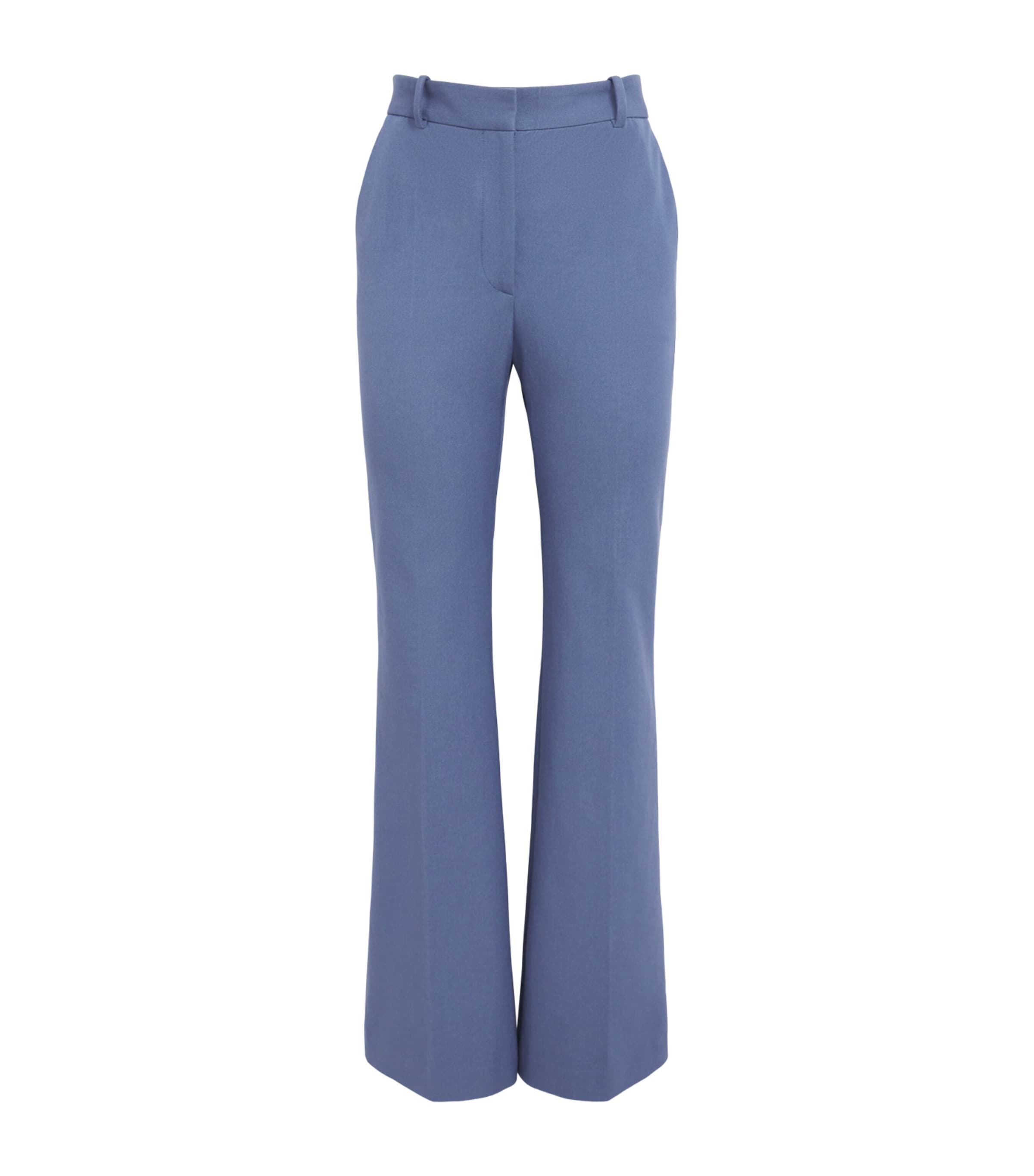 Joseph Womens Stretch-Gabardine Tafira Flared Trousers Mineral
