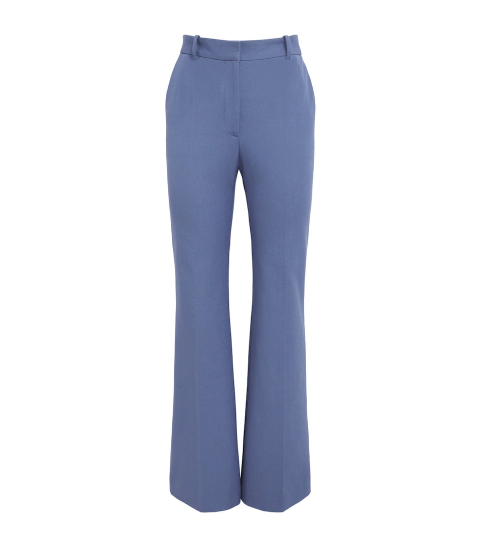 Joseph Womens Stretch-Gabardine Tafira Flared Trousers Mineral