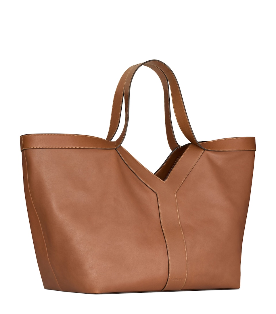 Leather Y Tote Bag