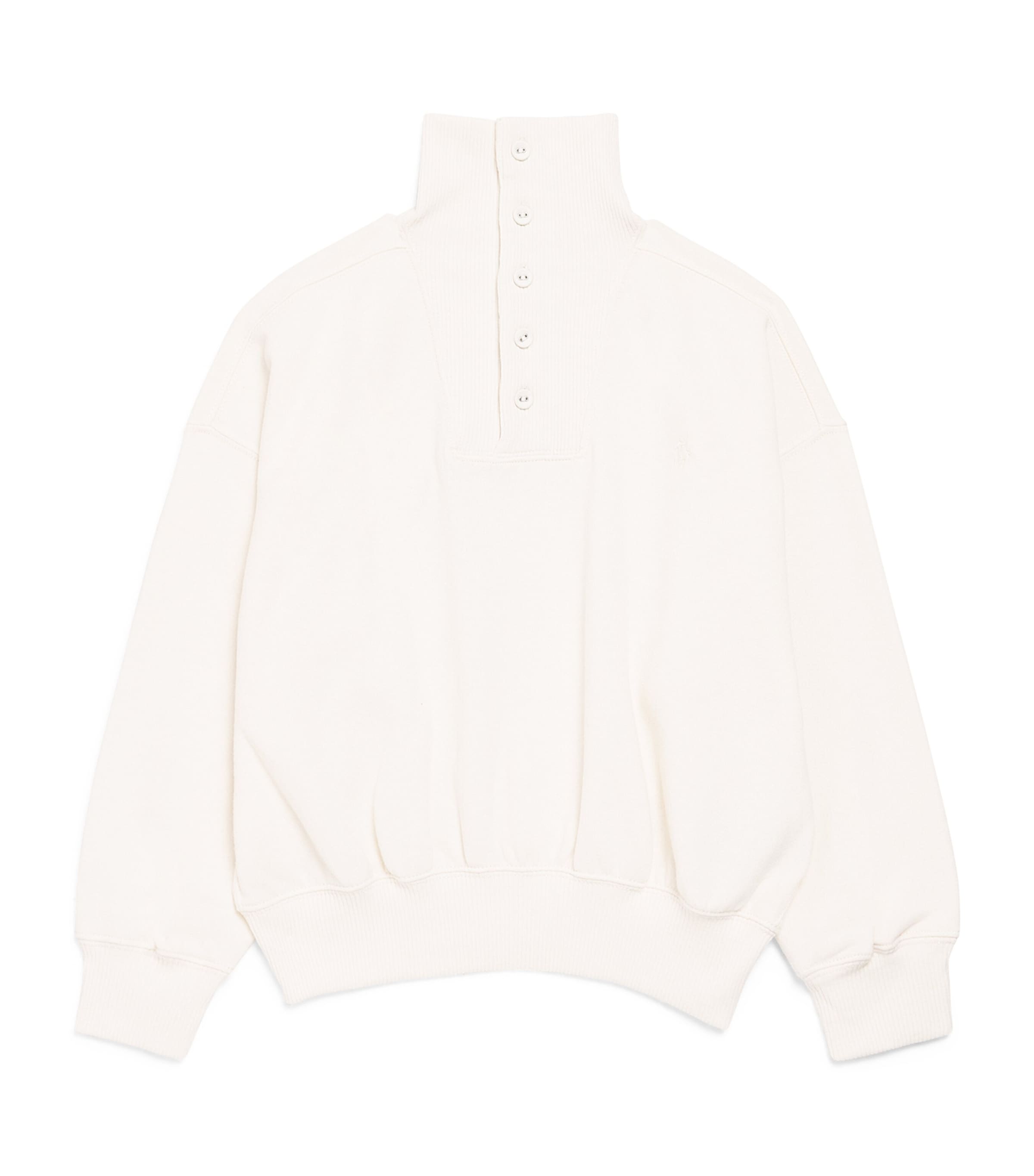 Ralph Lauren Kids High-Neck Sweatshirt (7-14 Years) Estate Cream