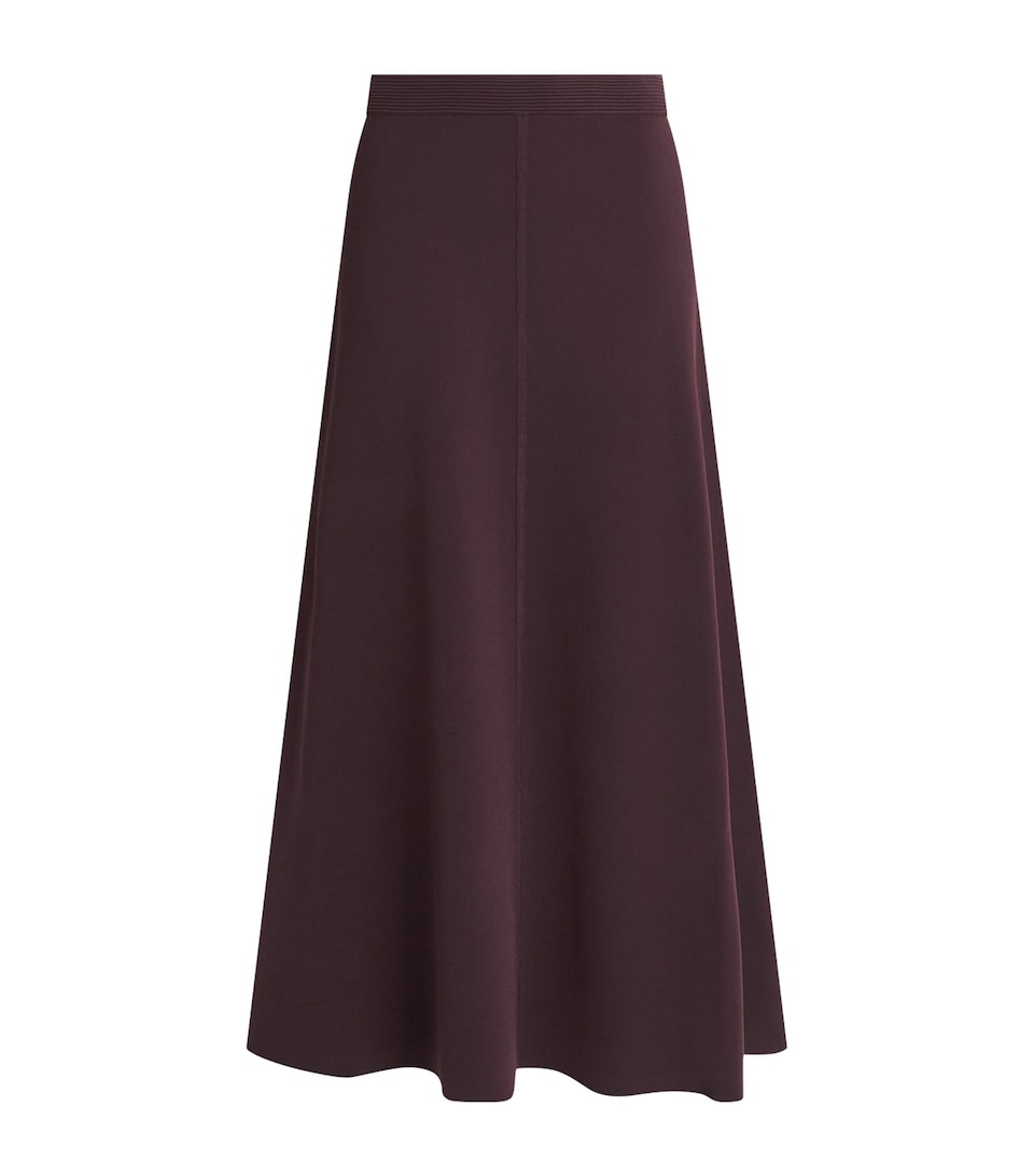 Joseph Womens Knitted Helius Midi Skirt Mahogany