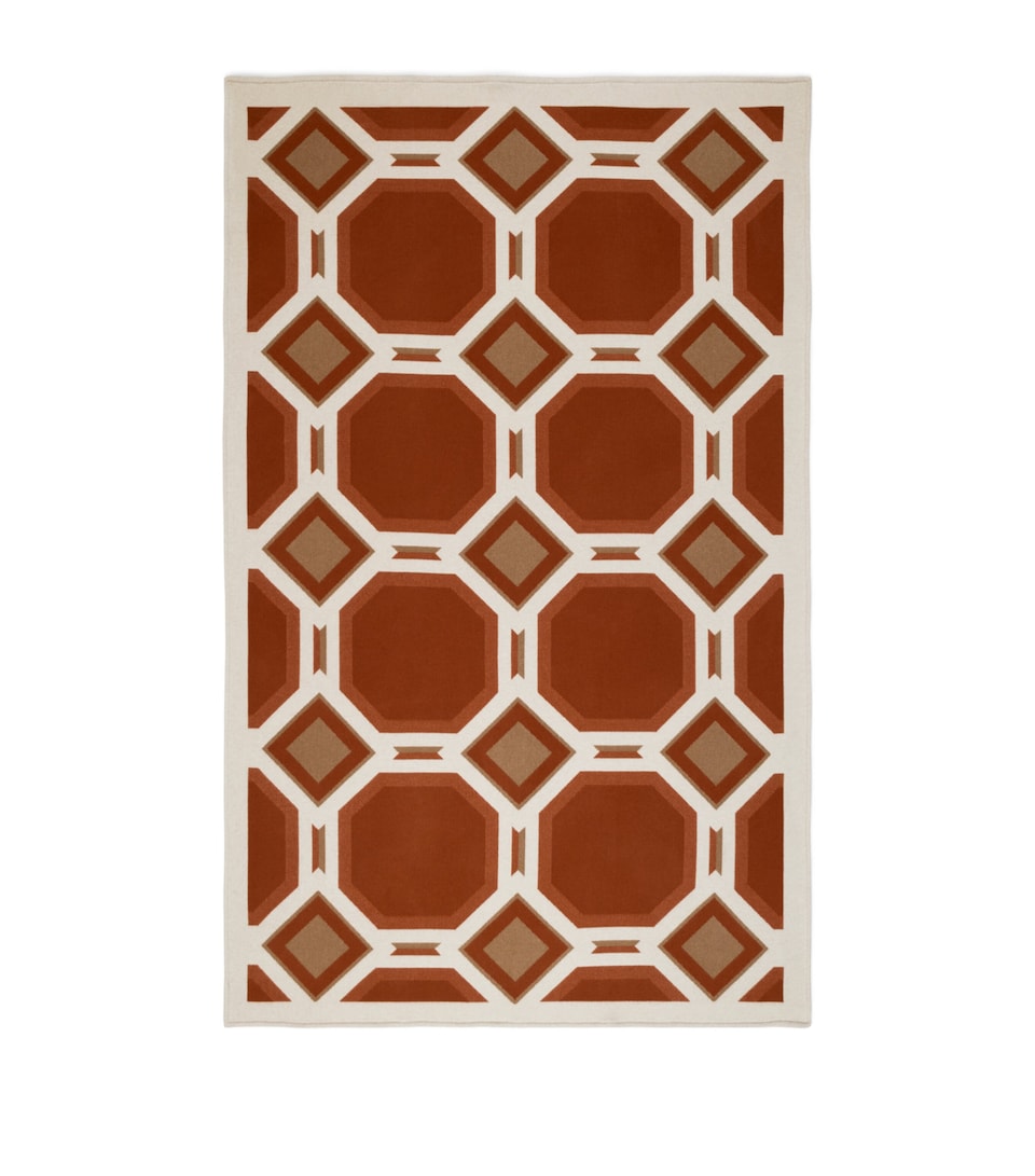 Frette Wool-Cashmere Deco 003 Throw (135cm x 220cm) Rust/tan