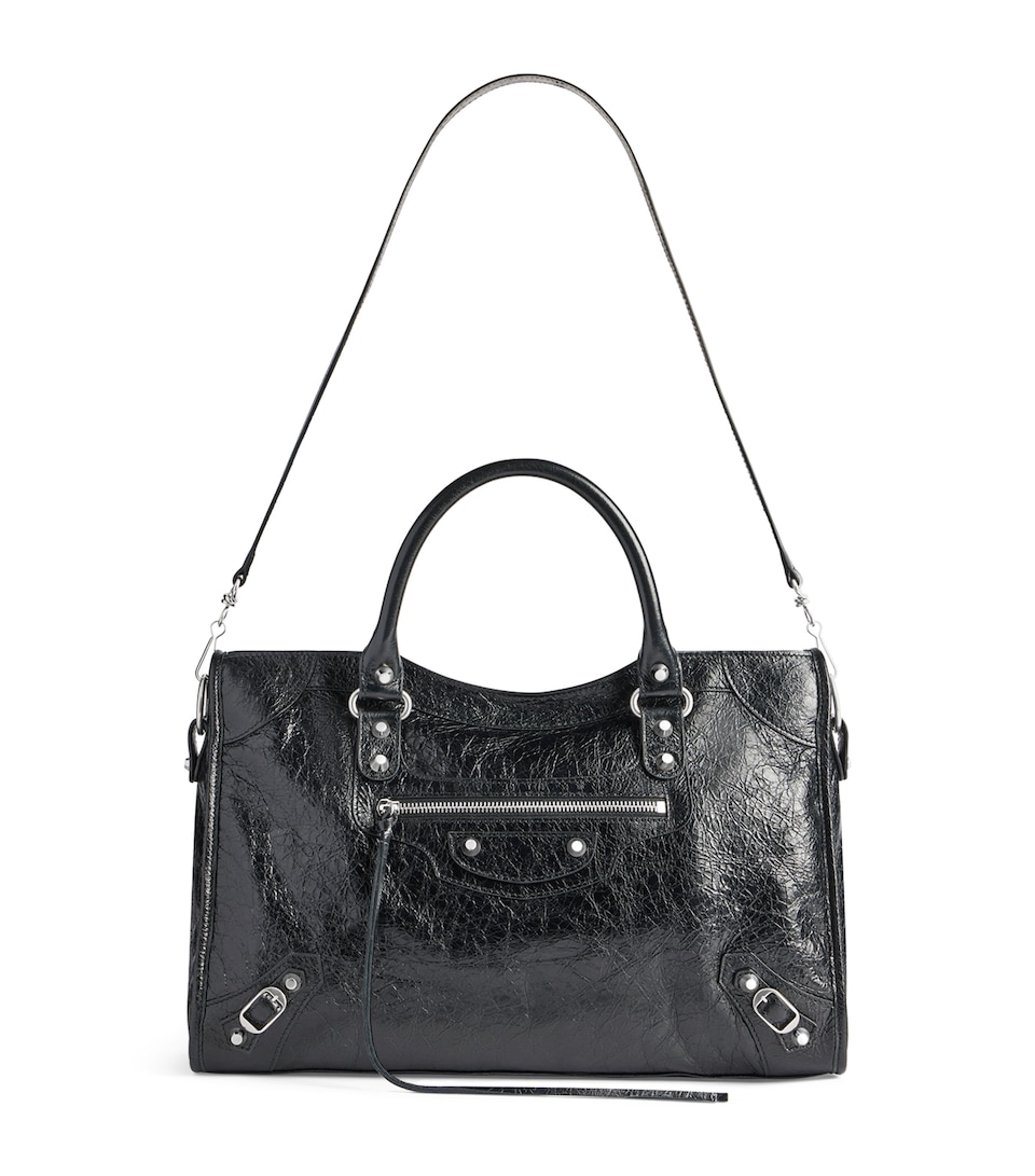 Balenciaga Medium Leather Le City Top-Handle Bag