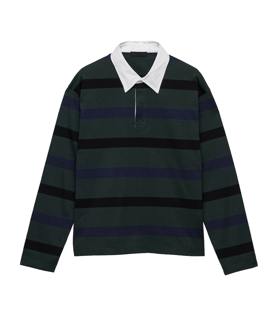 Prada Mens Cotton Oversized Polo Shirt