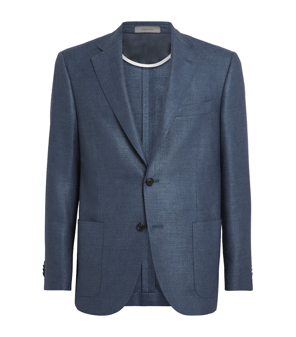 Silk-Virgin Wool Blazer