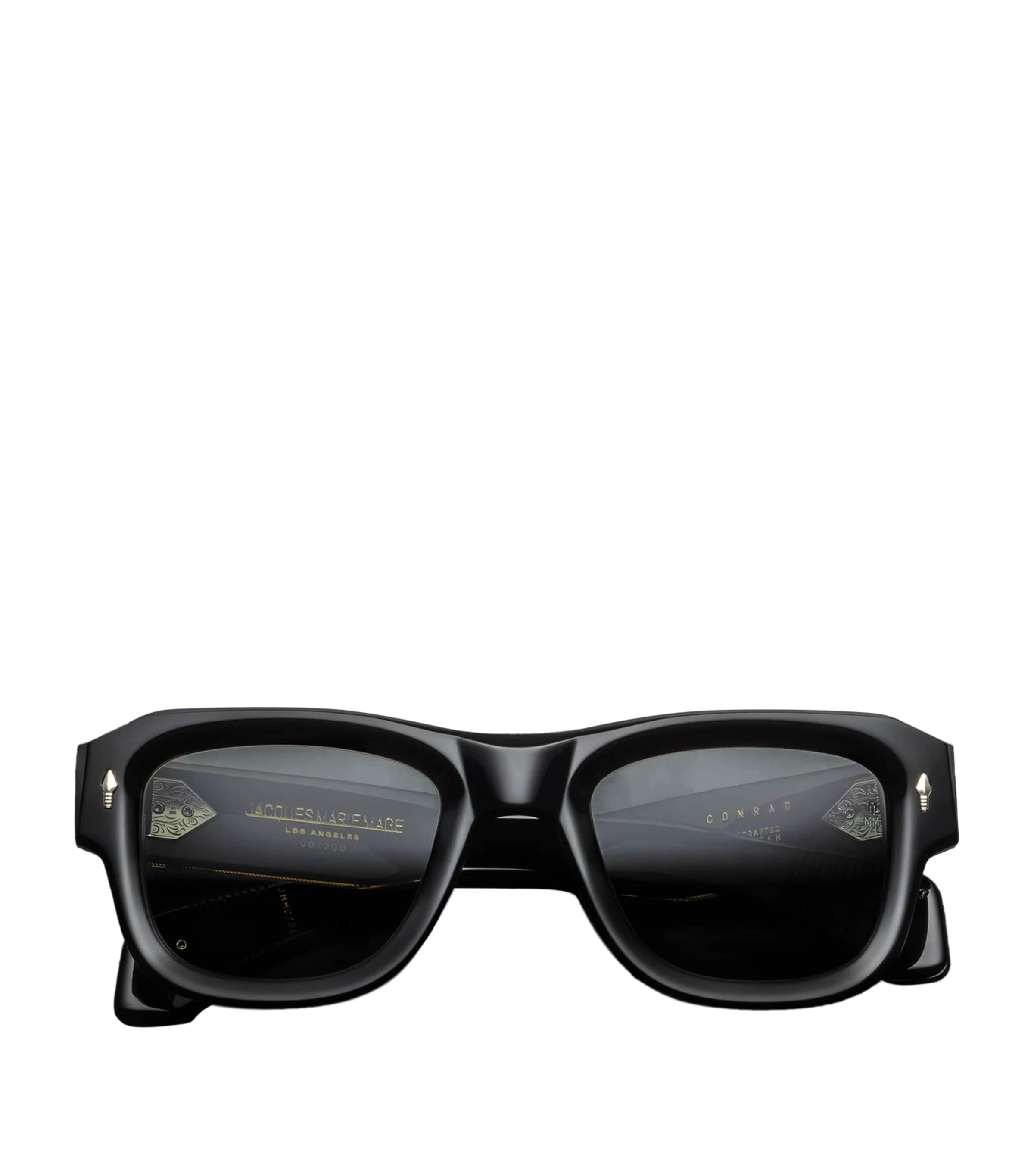 Jacques Marie Mage Conrad Square Sunglasses Noir