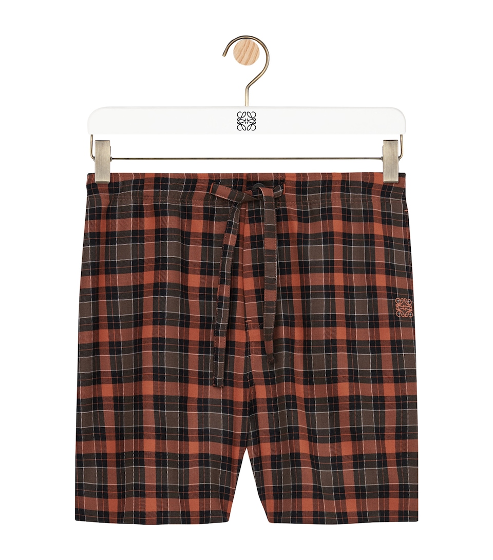 Check Drawstring Shorts