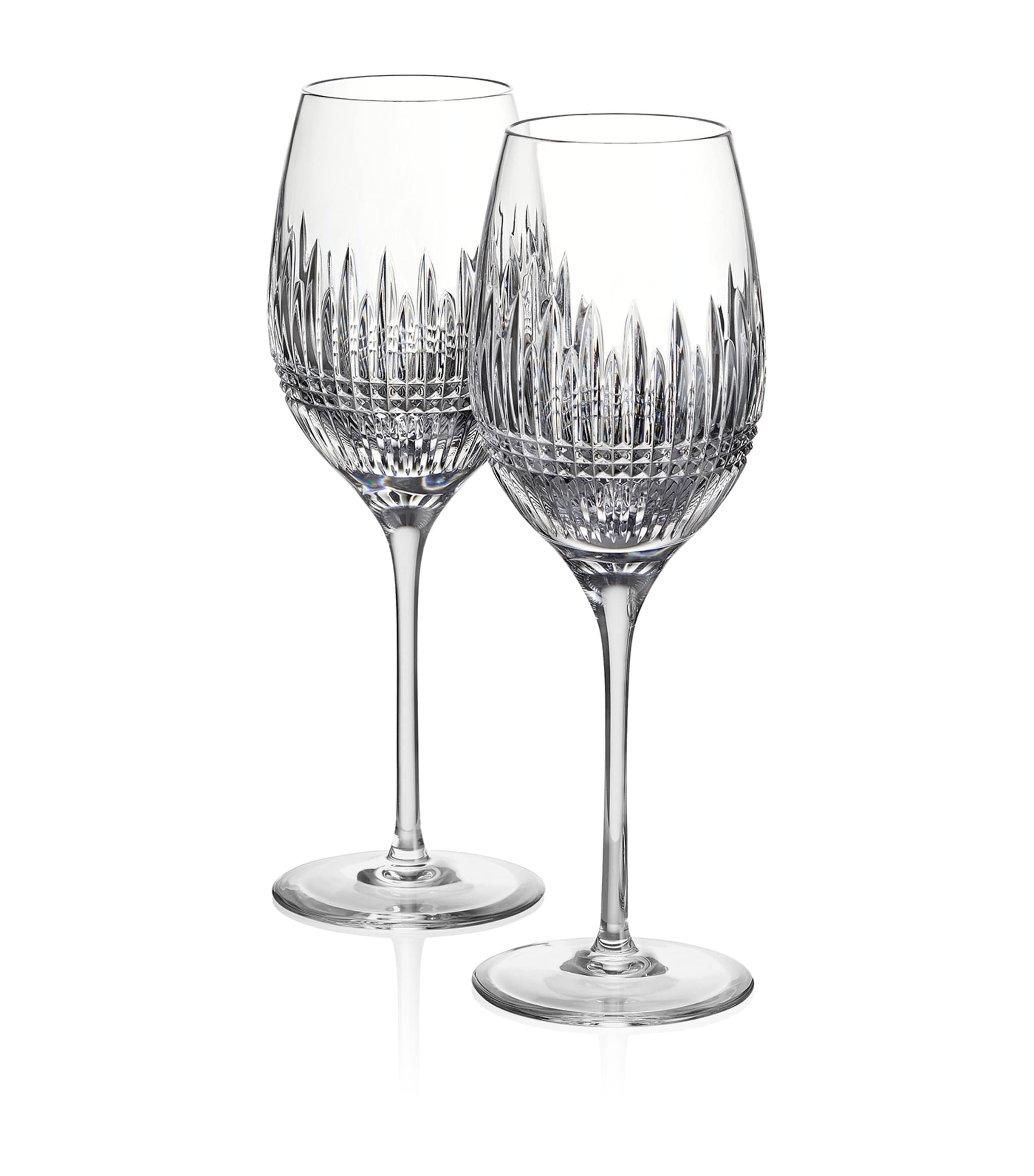 Waterford Crystal Lismore Diamond Essence Wine Glasses (Set of 2) Clear