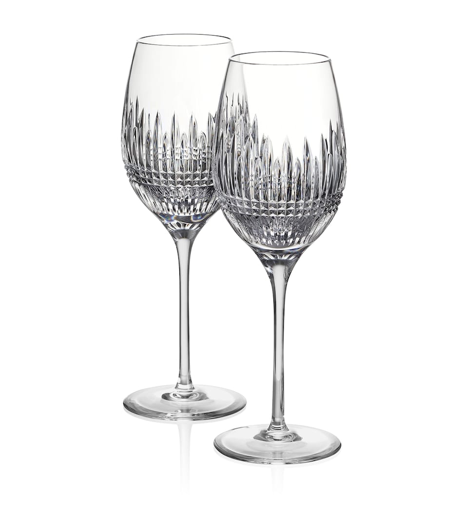 Waterford Crystal Lismore Diamond Essence Wine Glasses (Set of 2) Clear
