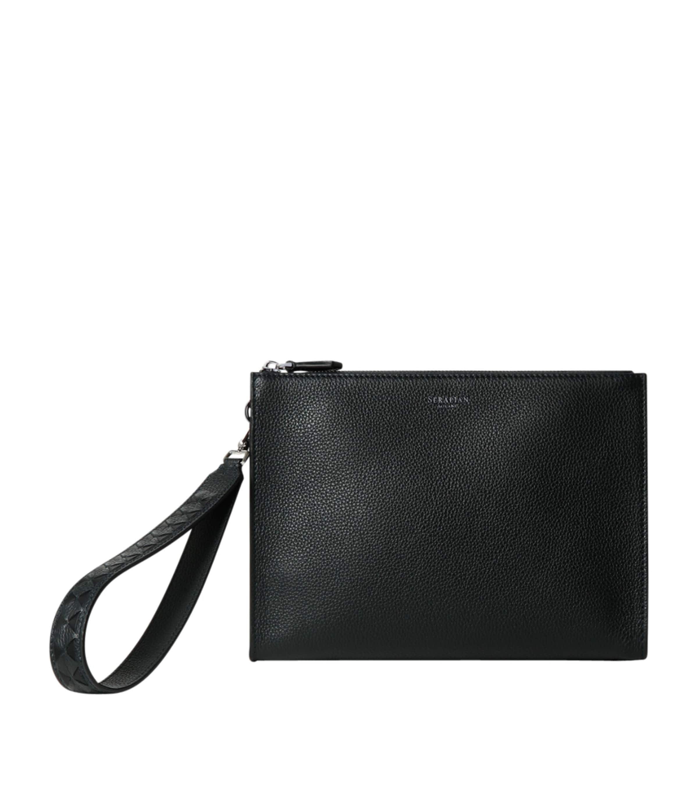 Cachemire Leather Clutch Bag