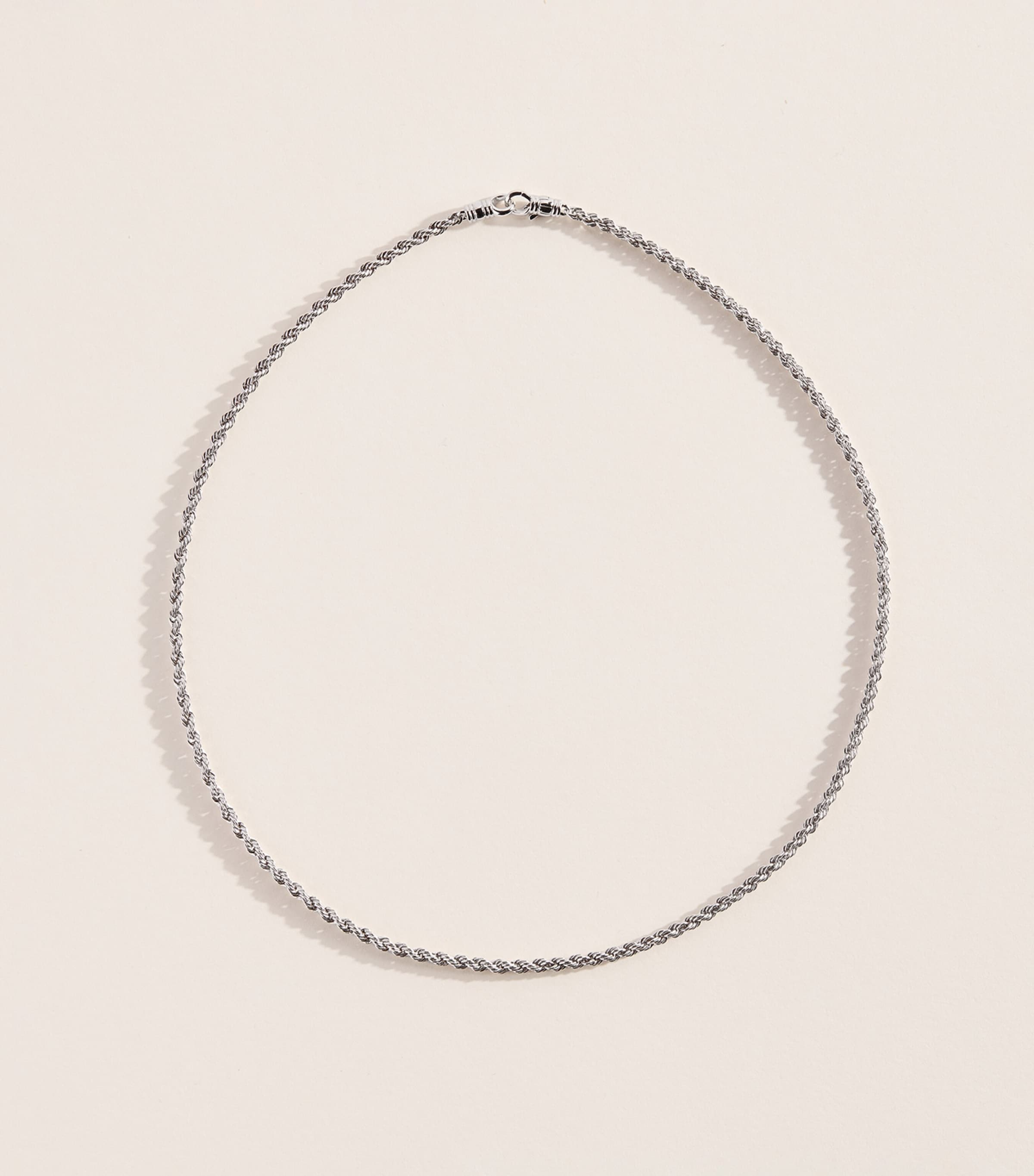 Tom Wood Sterling Silver Rope Chain Necklace Sterling Silver