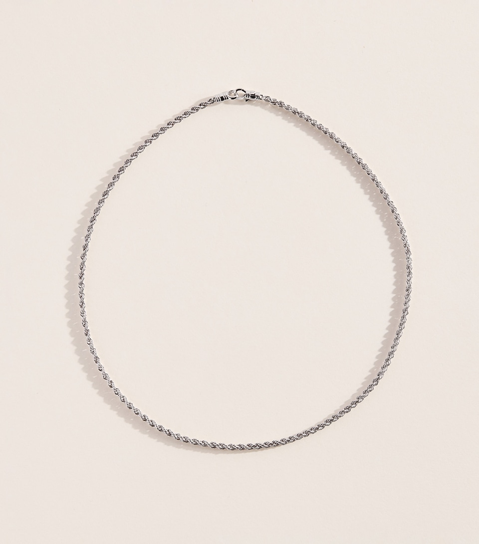 Tom Wood Sterling Silver Rope Chain Necklace Sterling Silver